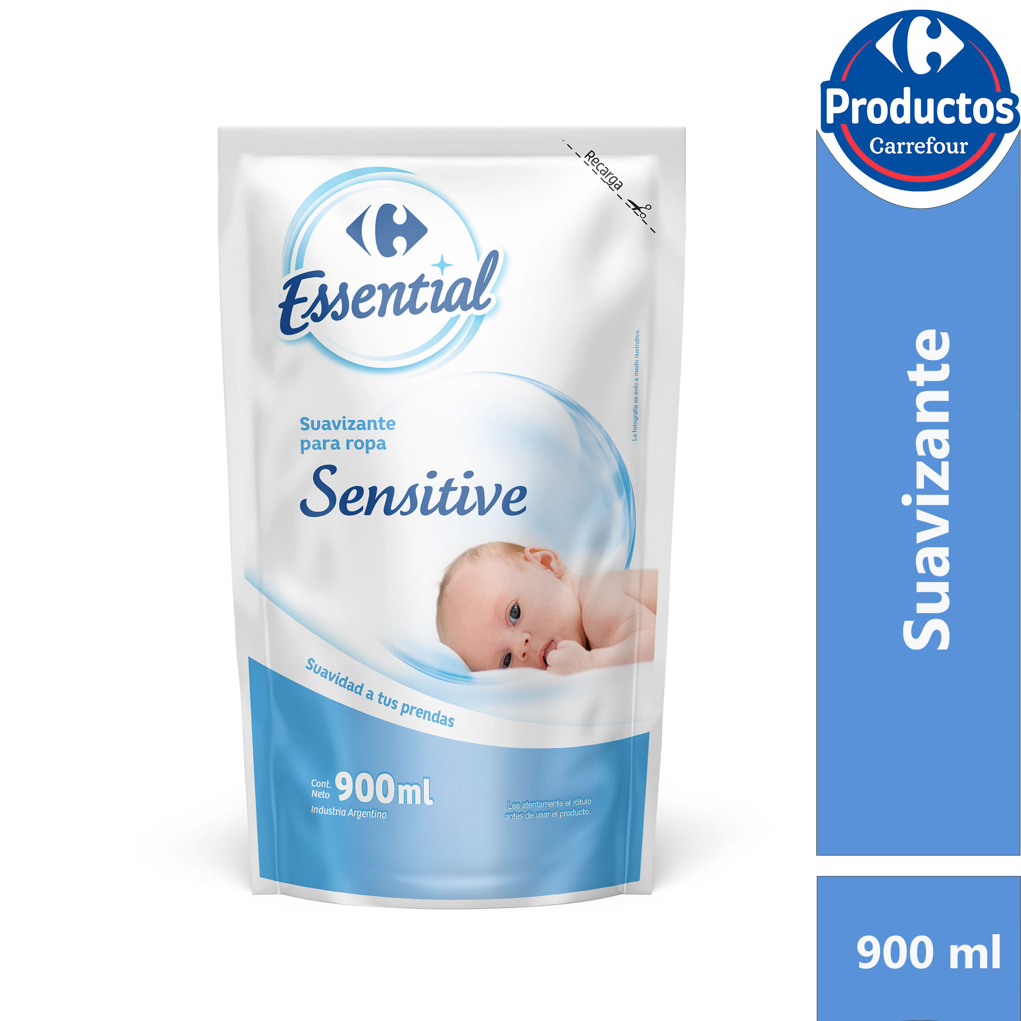 Suavizante líquido para ropa Baby Carrefour Essential dp 900 ml