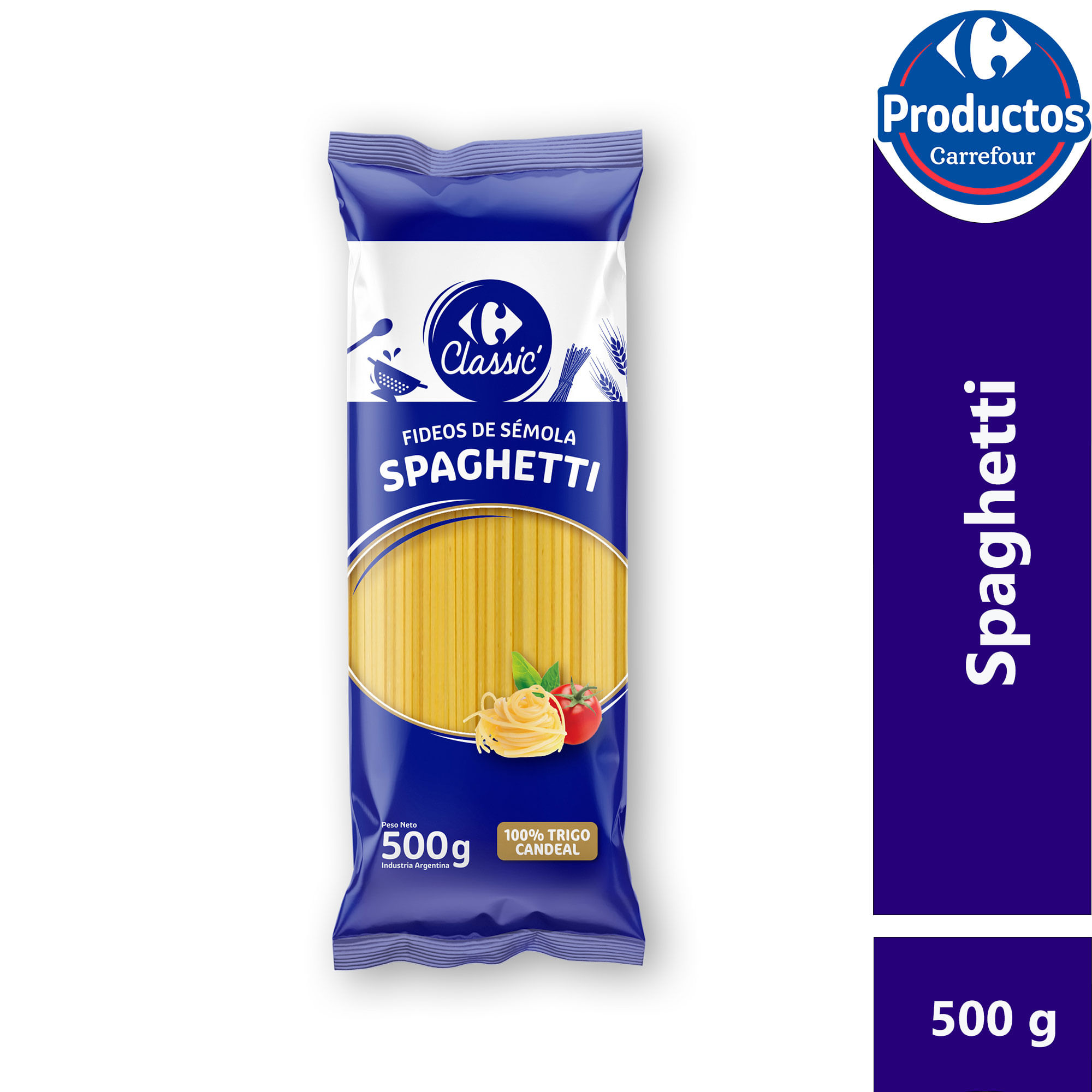 Fideos de sémola cinta spaghetti Carrefour classic 500 g.