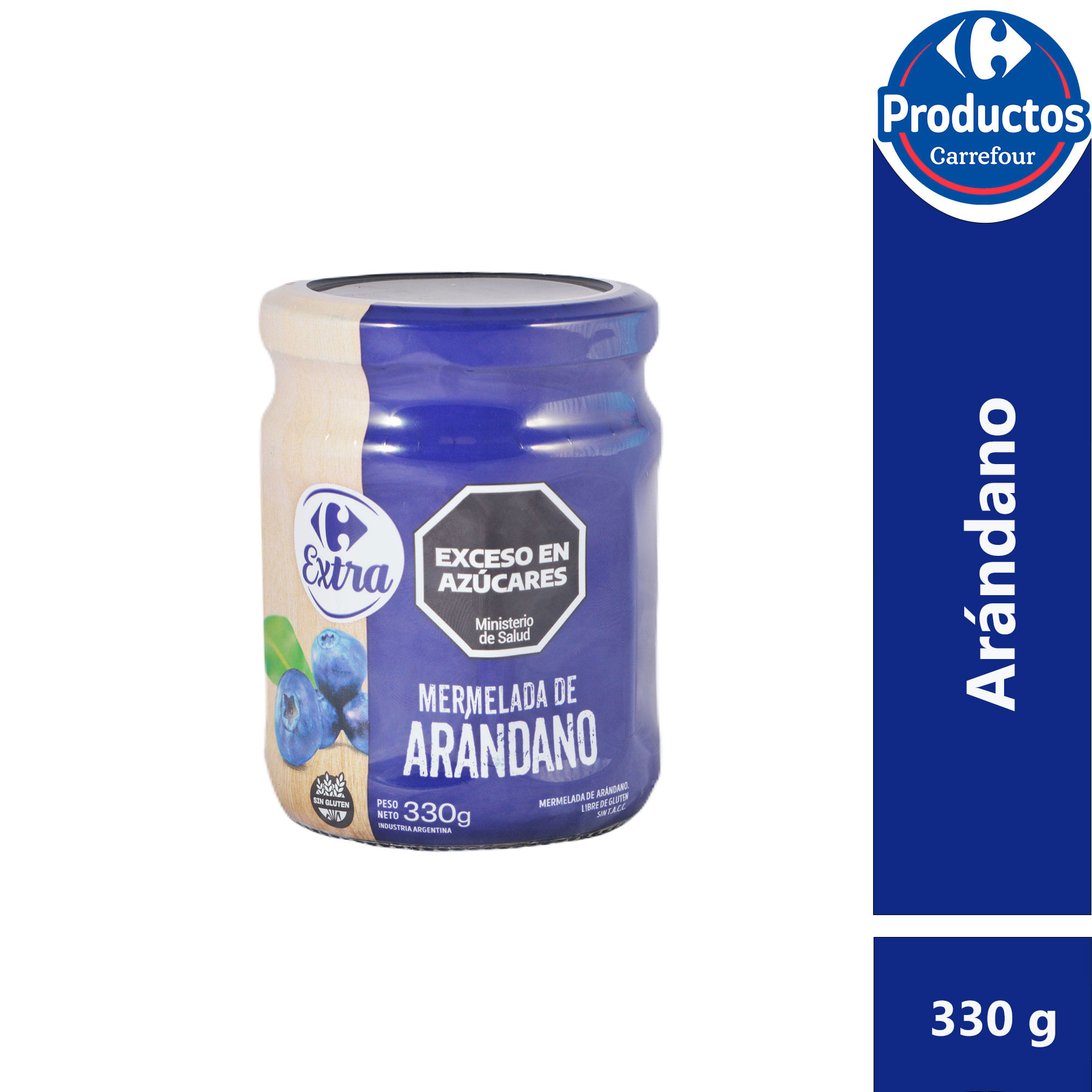 Mermelada Carrefour Classic de arándanos 330 g.