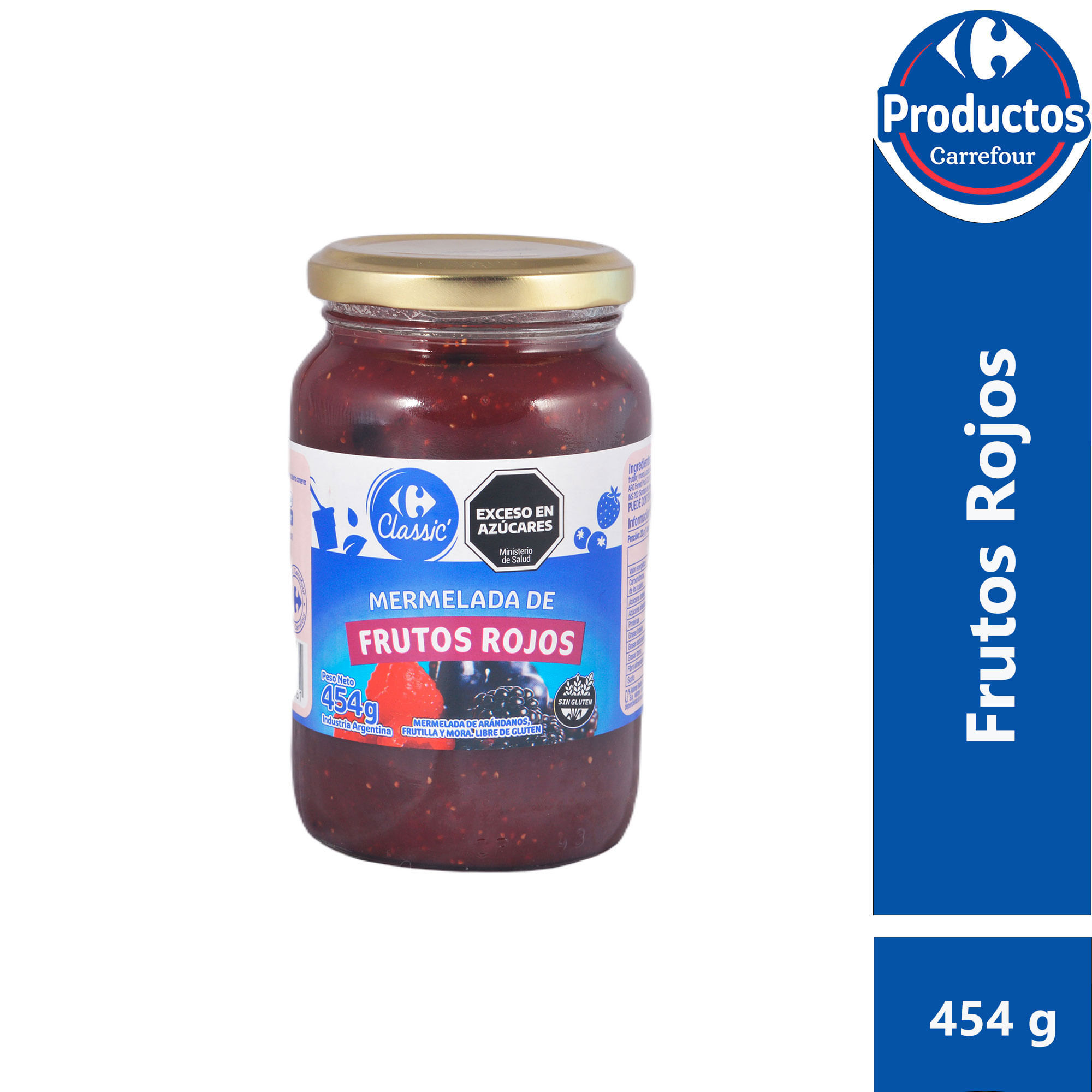Mermelada Carrefour Classic de frutos rojos 454 g.