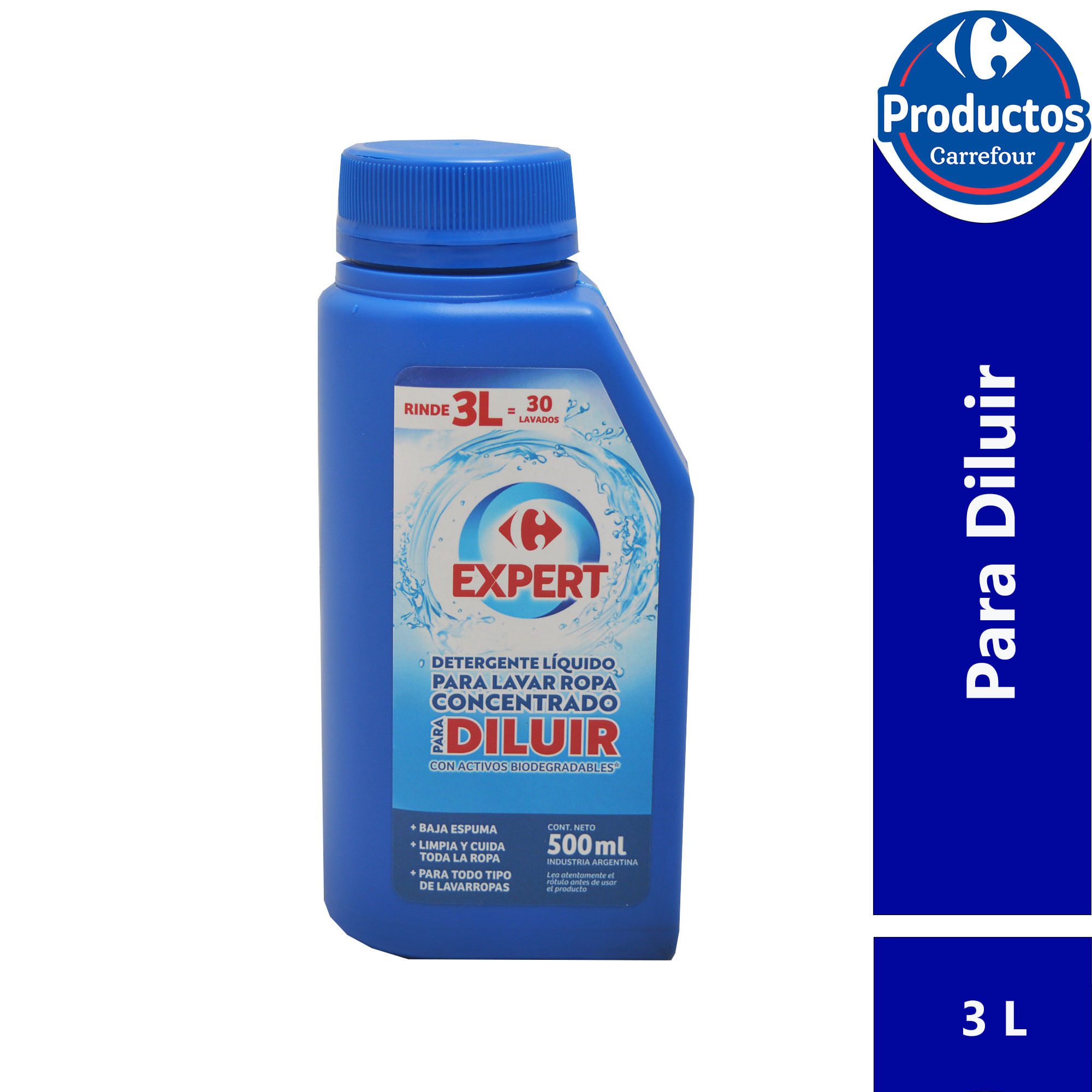 Jabón líquido para ropa Carrefour Expert para diluir en botella 500 ml