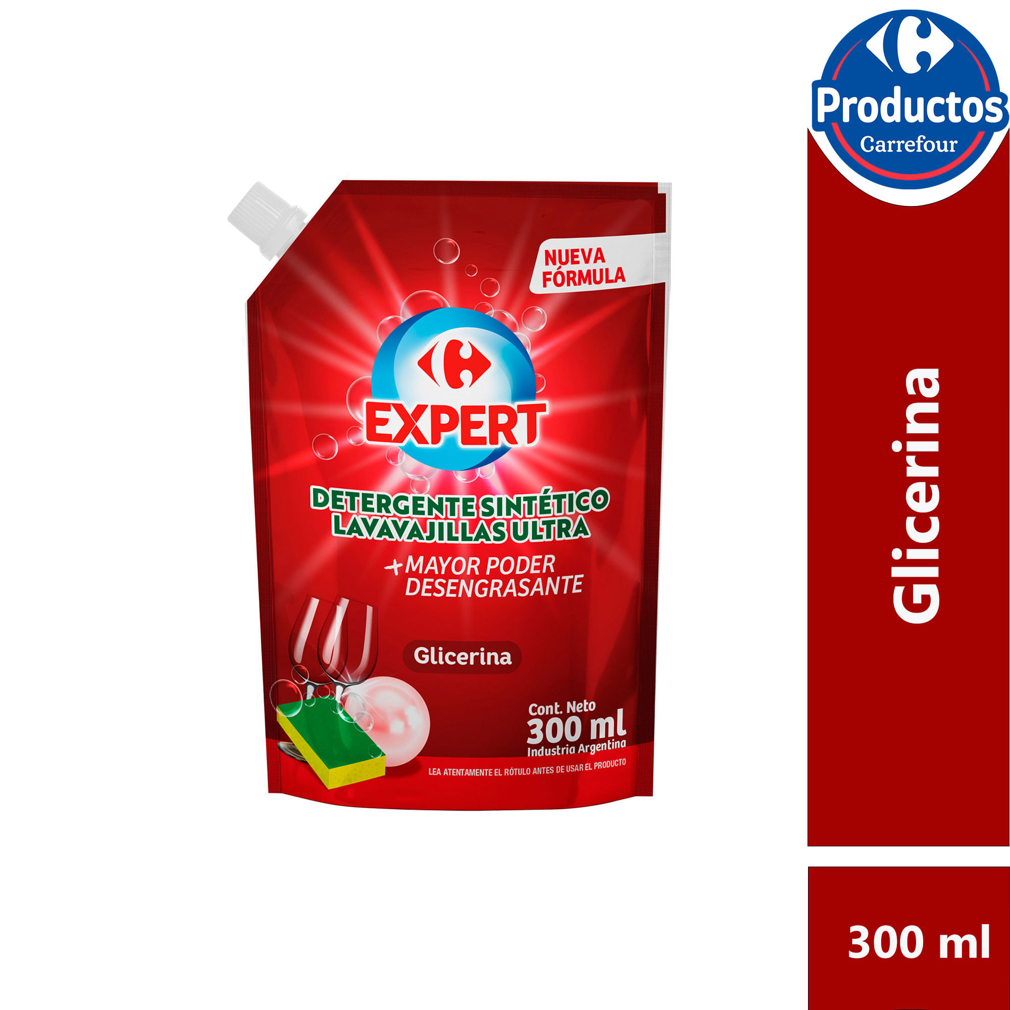 Detergente ultra Carrefour Expert glicerina 300 ml