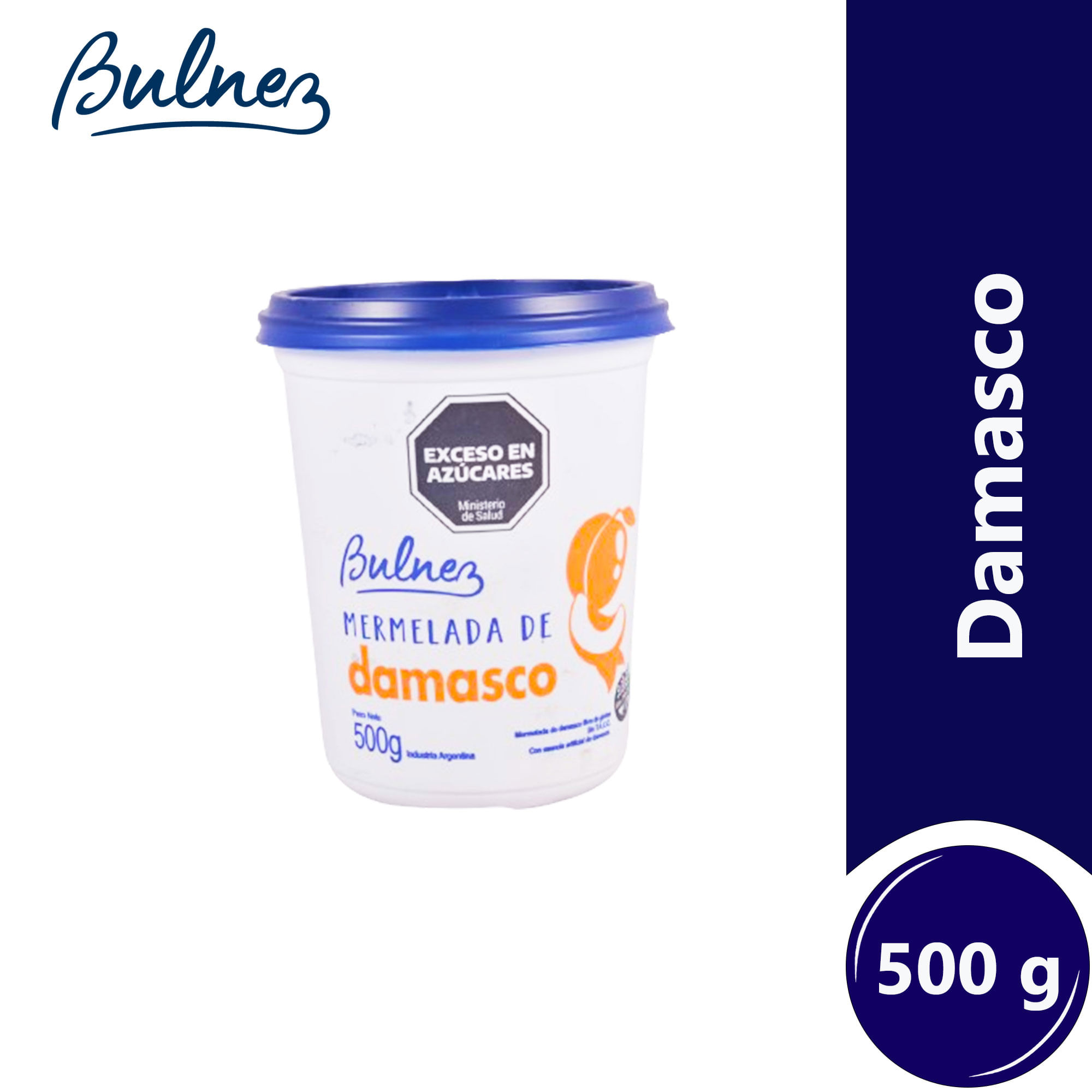 Mermelada Bulnez de damasco en pote 500 g.