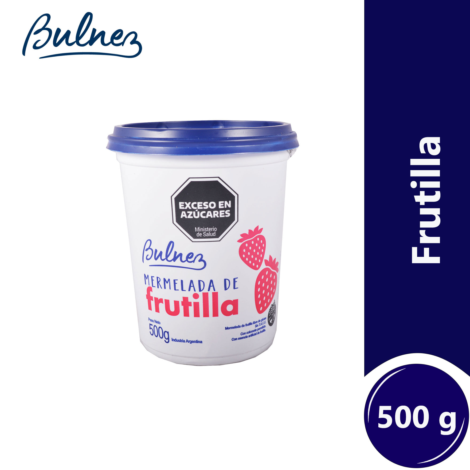 Mermelada Bulnez de frutilla en pote 500 g.