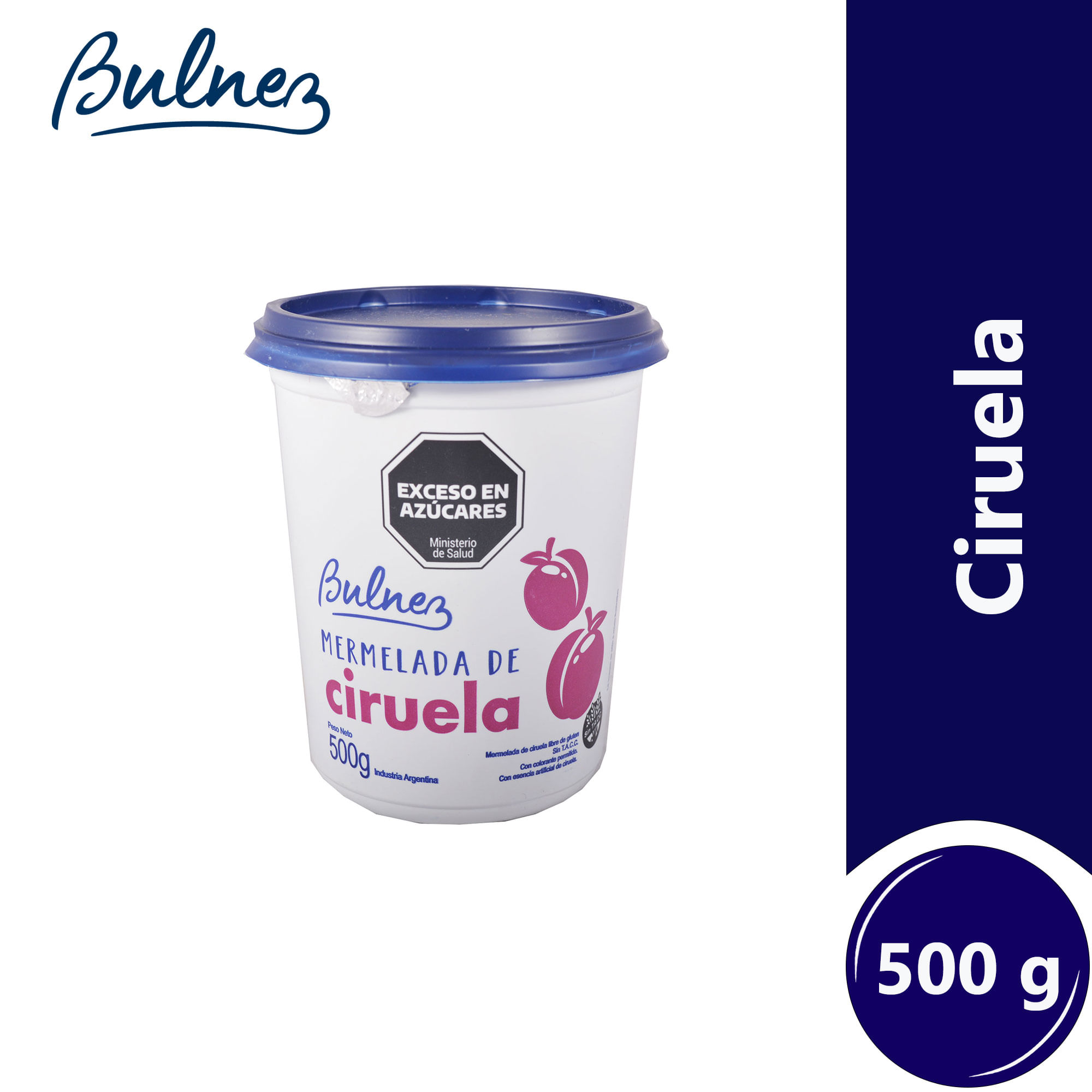Mermelada Bulnez de ciruela en pote 500 g.