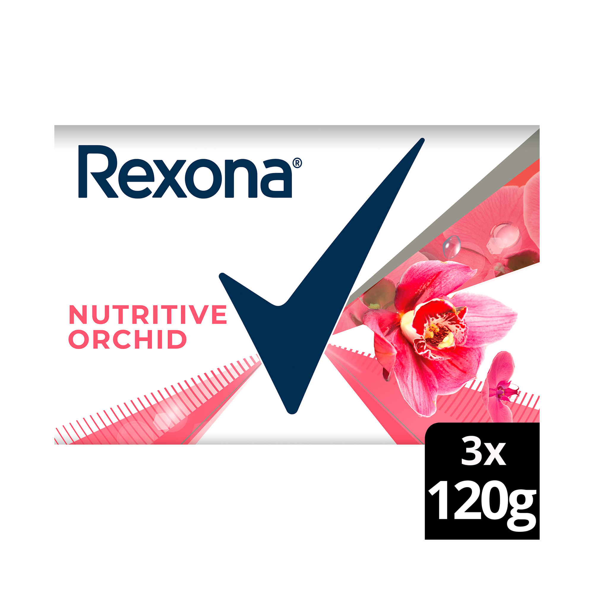 Jabón de tocador Rexona nutri orchid x3 120 g.