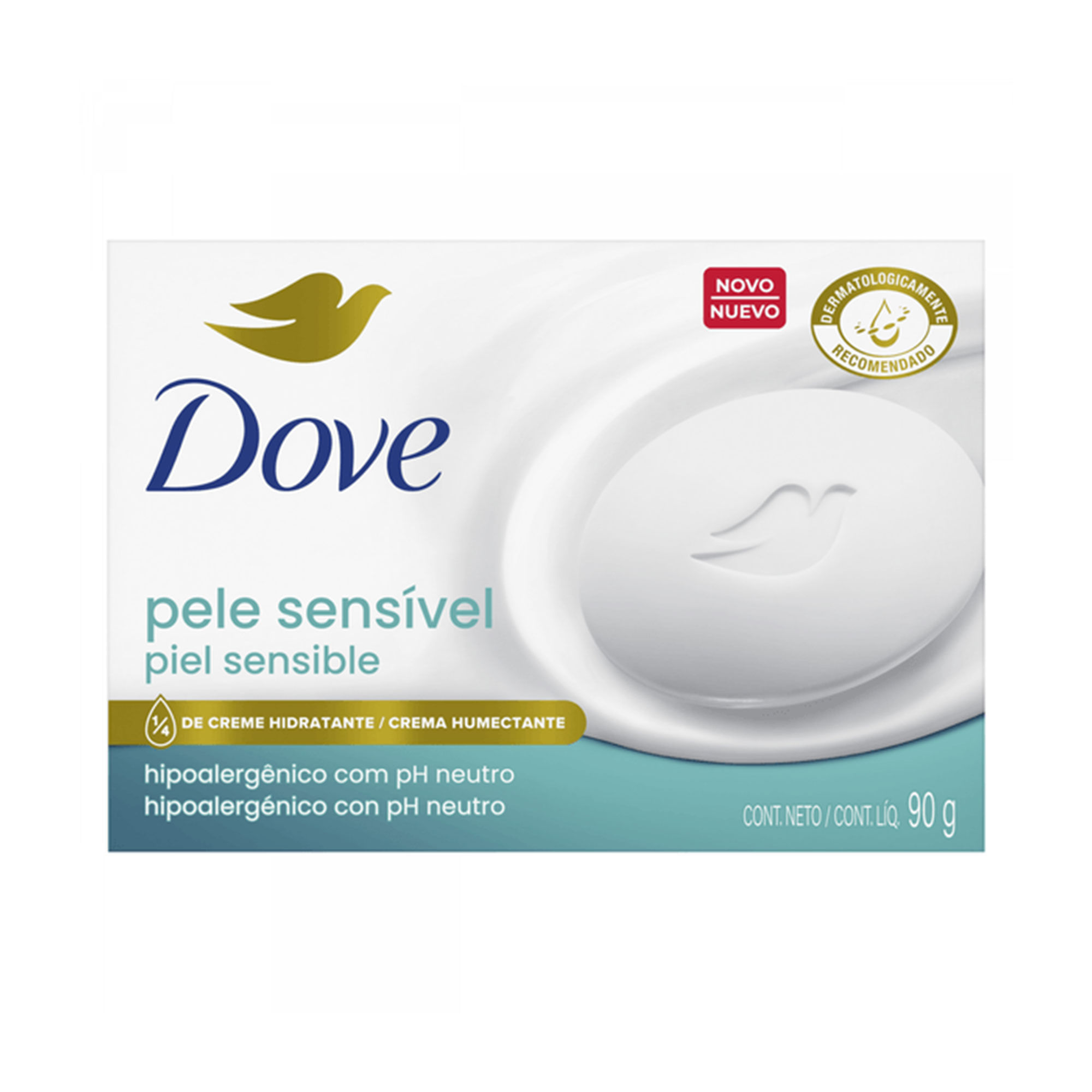 Jabón de tocador Dove piel sensible 90 g.