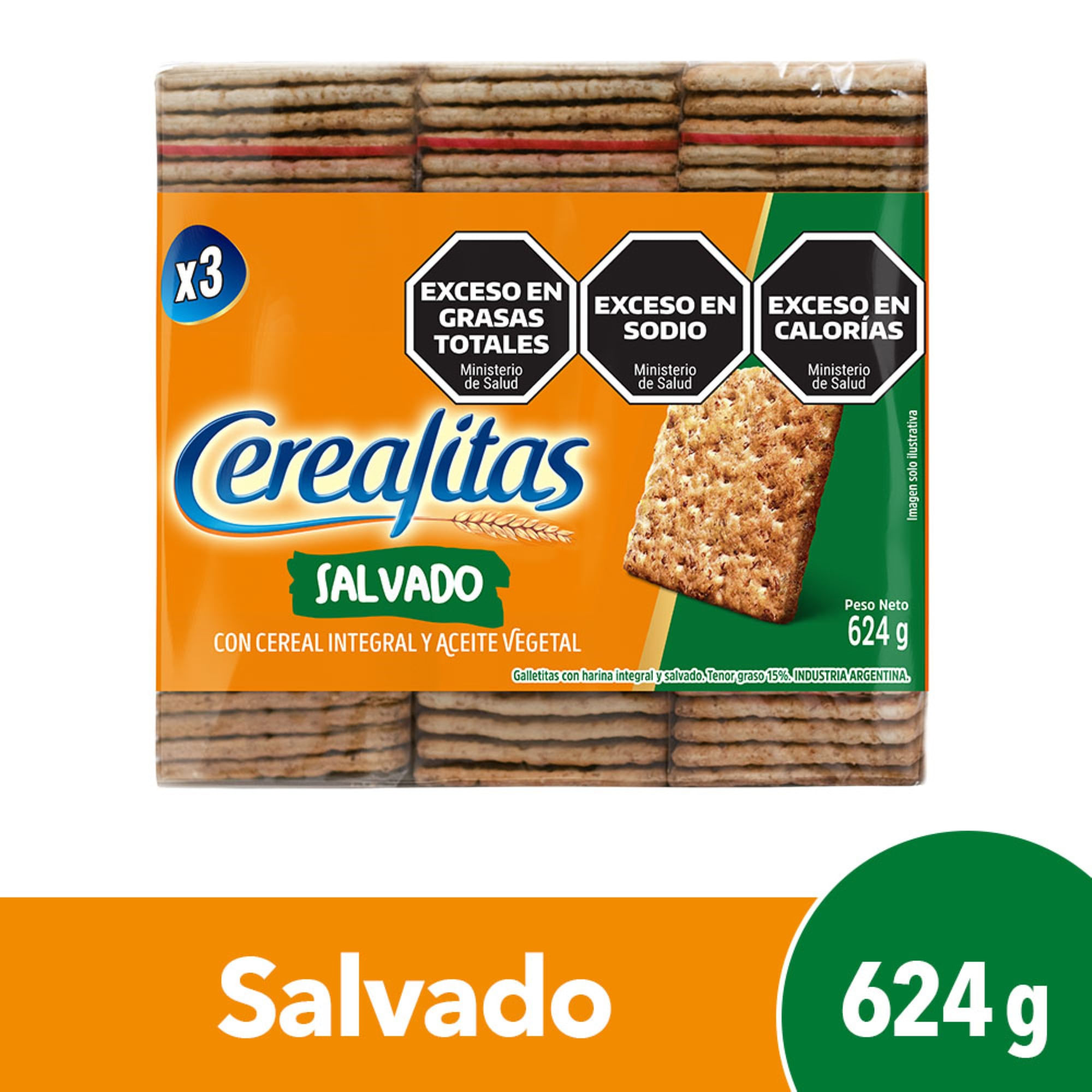 Galletitas de salvado Cerealitas 624 g.