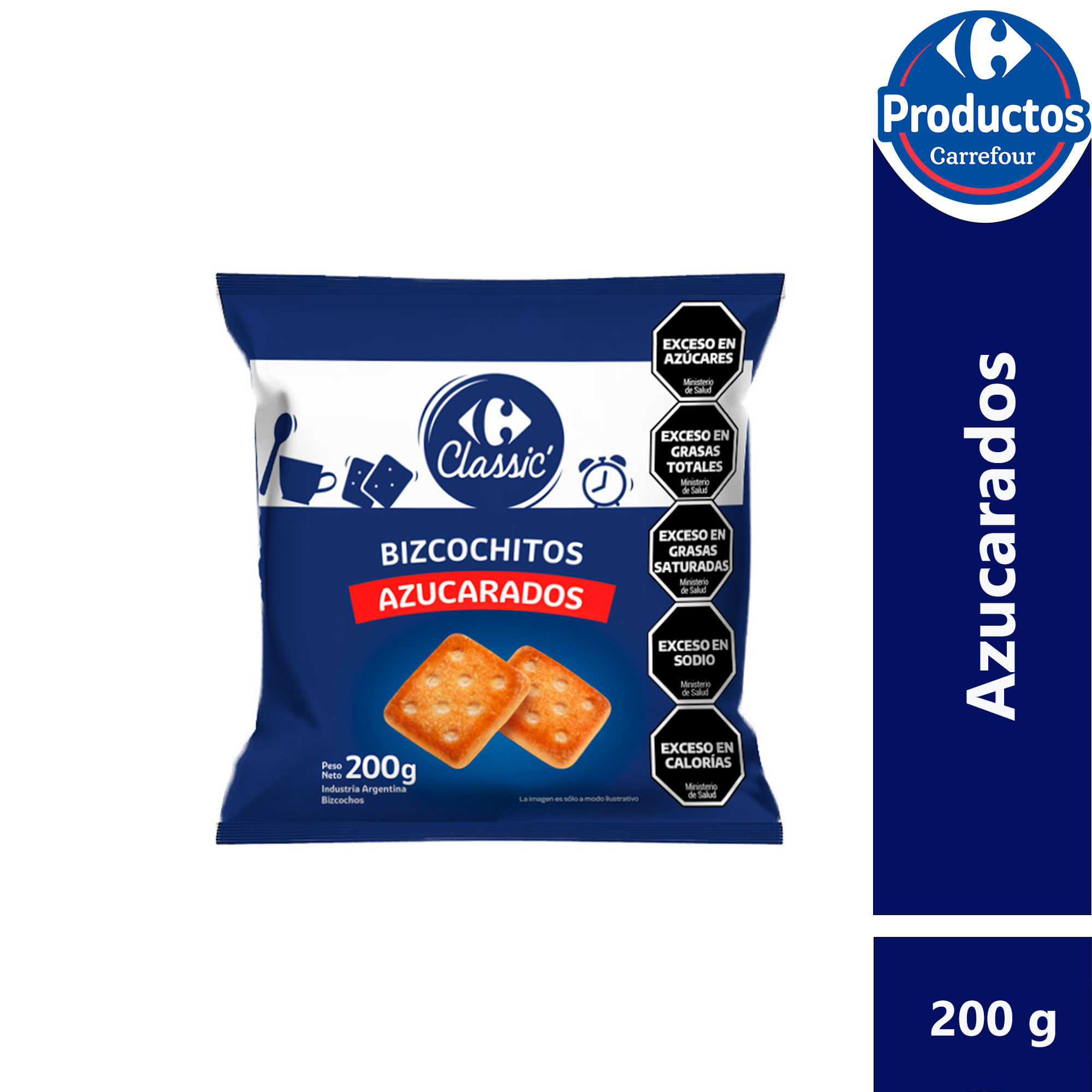 Bizcochos azúcarados Carrefour Classic 200 g.