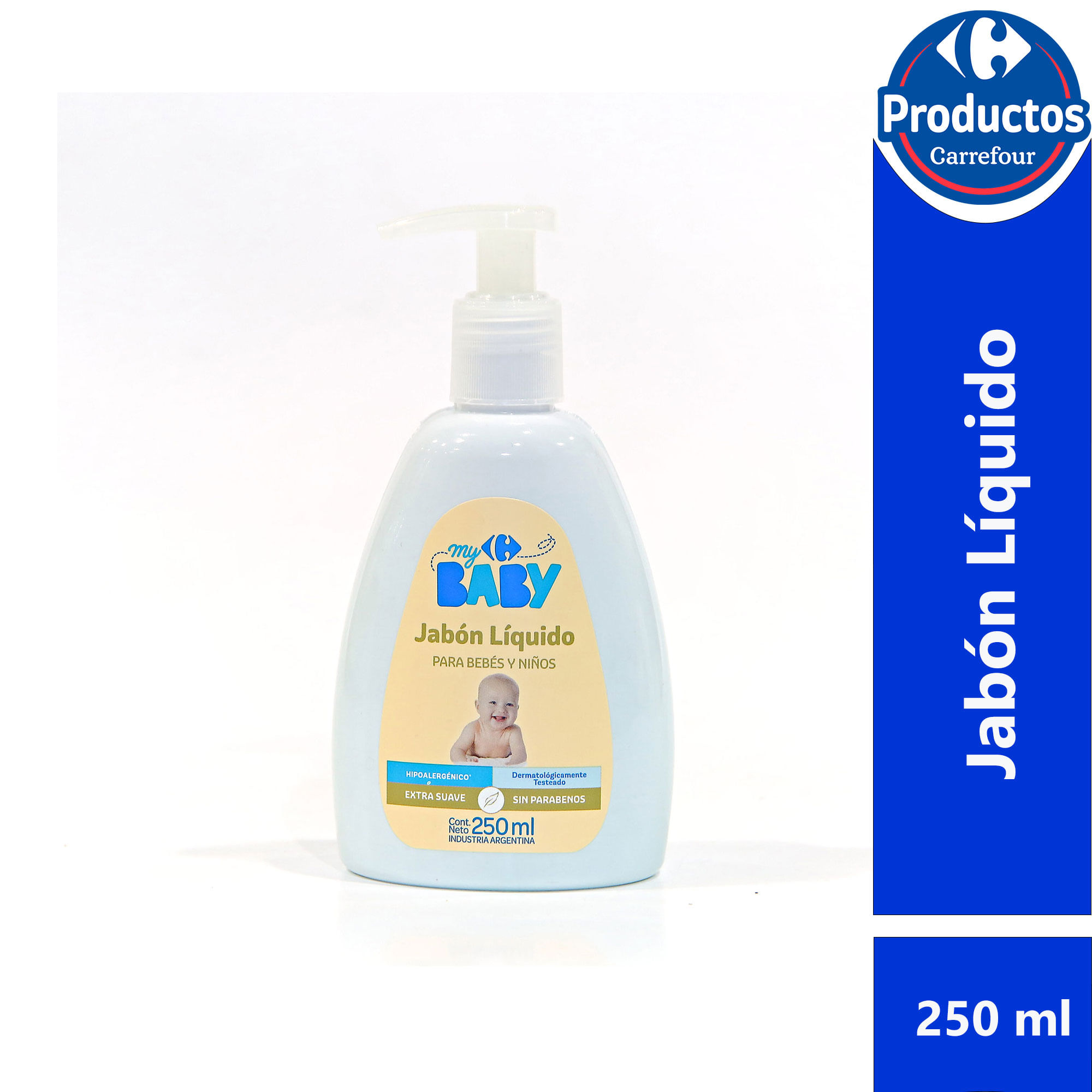 Jabón líquido hipoalergenico Carrefour My Baby en botella 250 ml