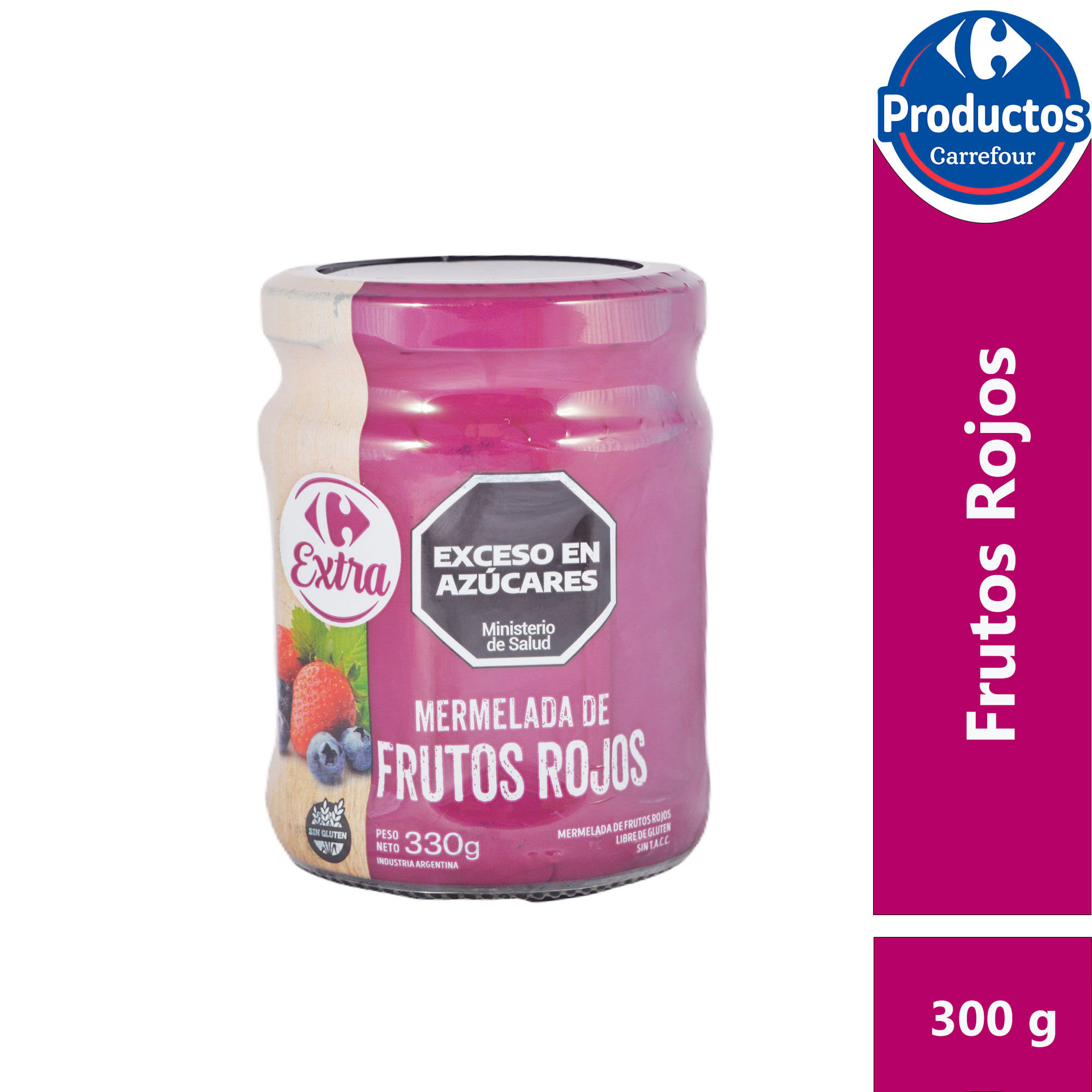 Mermelada Carrefour Classic de frutos rojos 330 g.