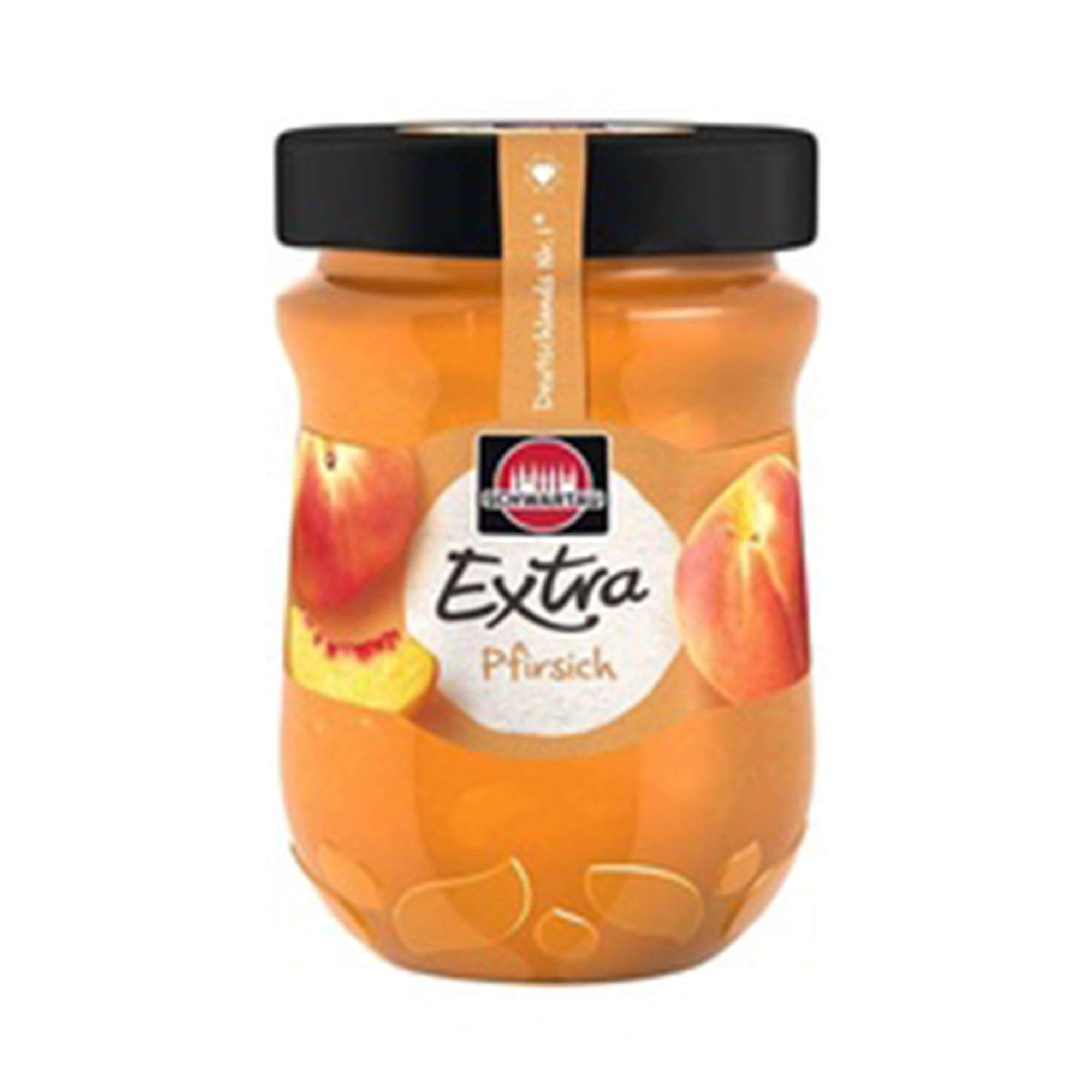 Mermelada de durazno Schwartau en frasco 340 g.