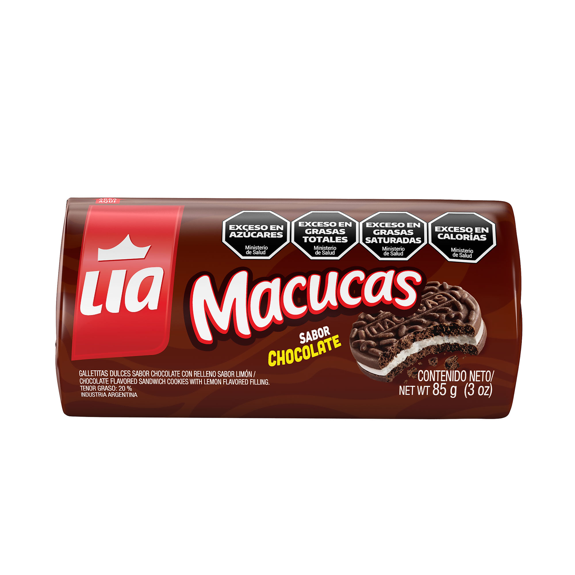 Galletitas de chocolate Macucas 85 g.