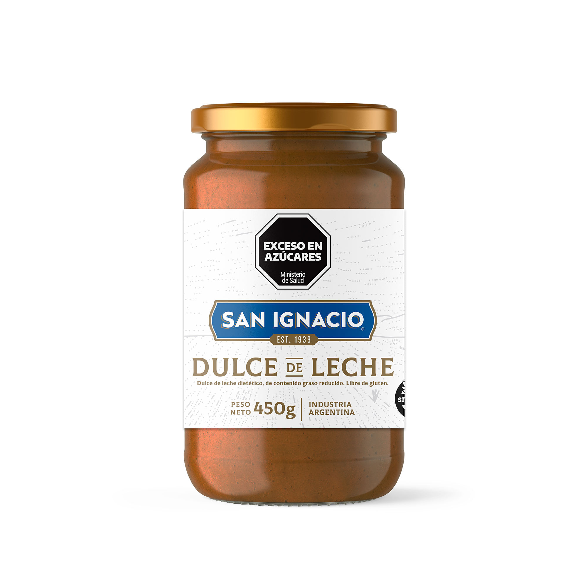 Dulce de leche San Ignacio diet en frasco 450 g.