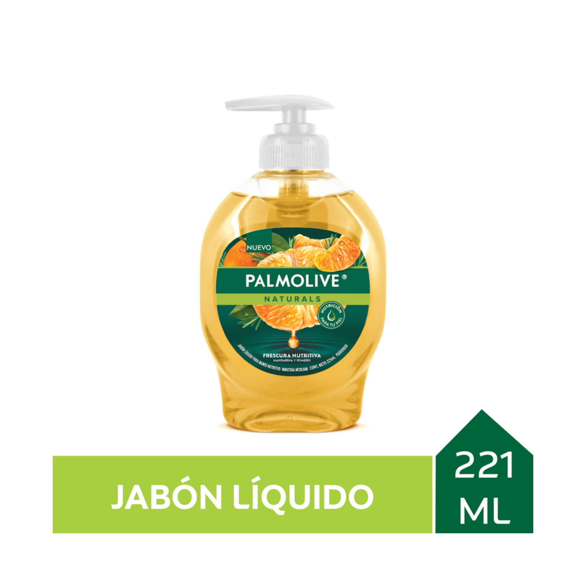 Jabón líquido para manos Palmolive naturals mandarina 221 ml.