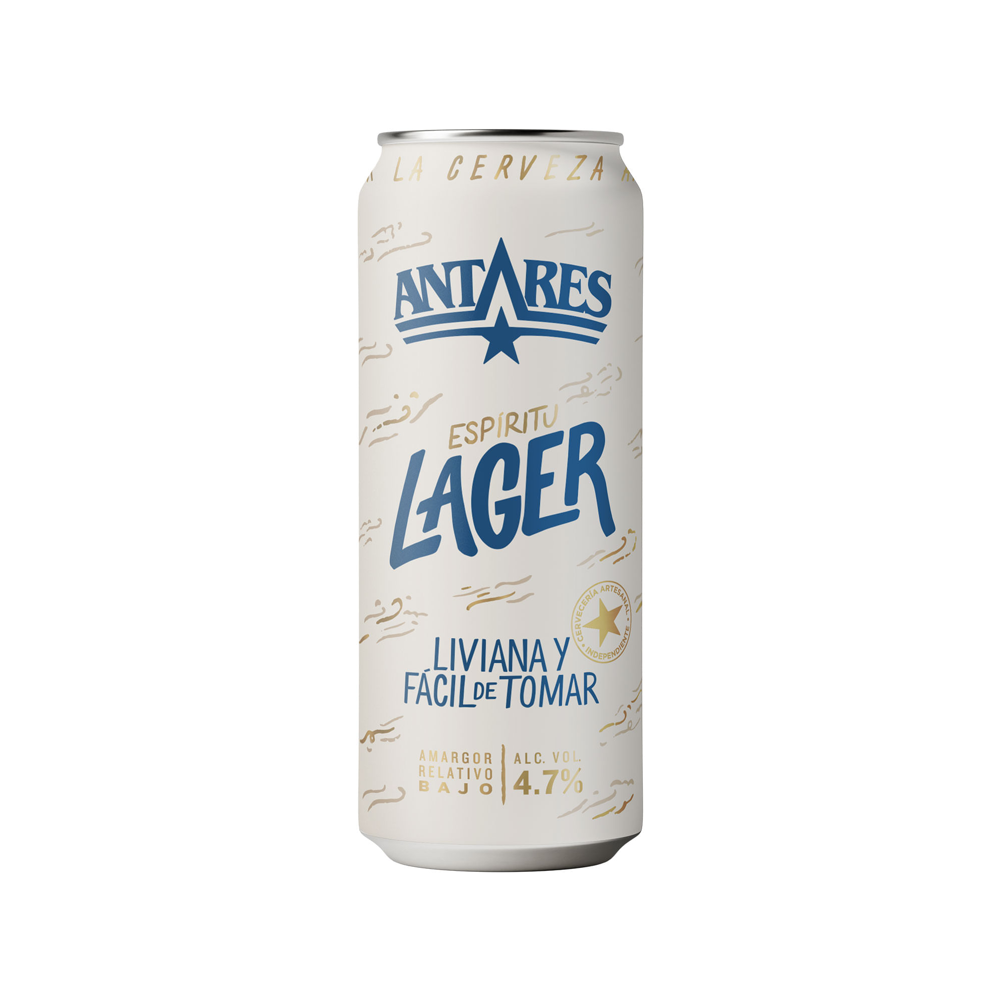 Cerveza artesanal Antares Espiritu Lager 473 ml