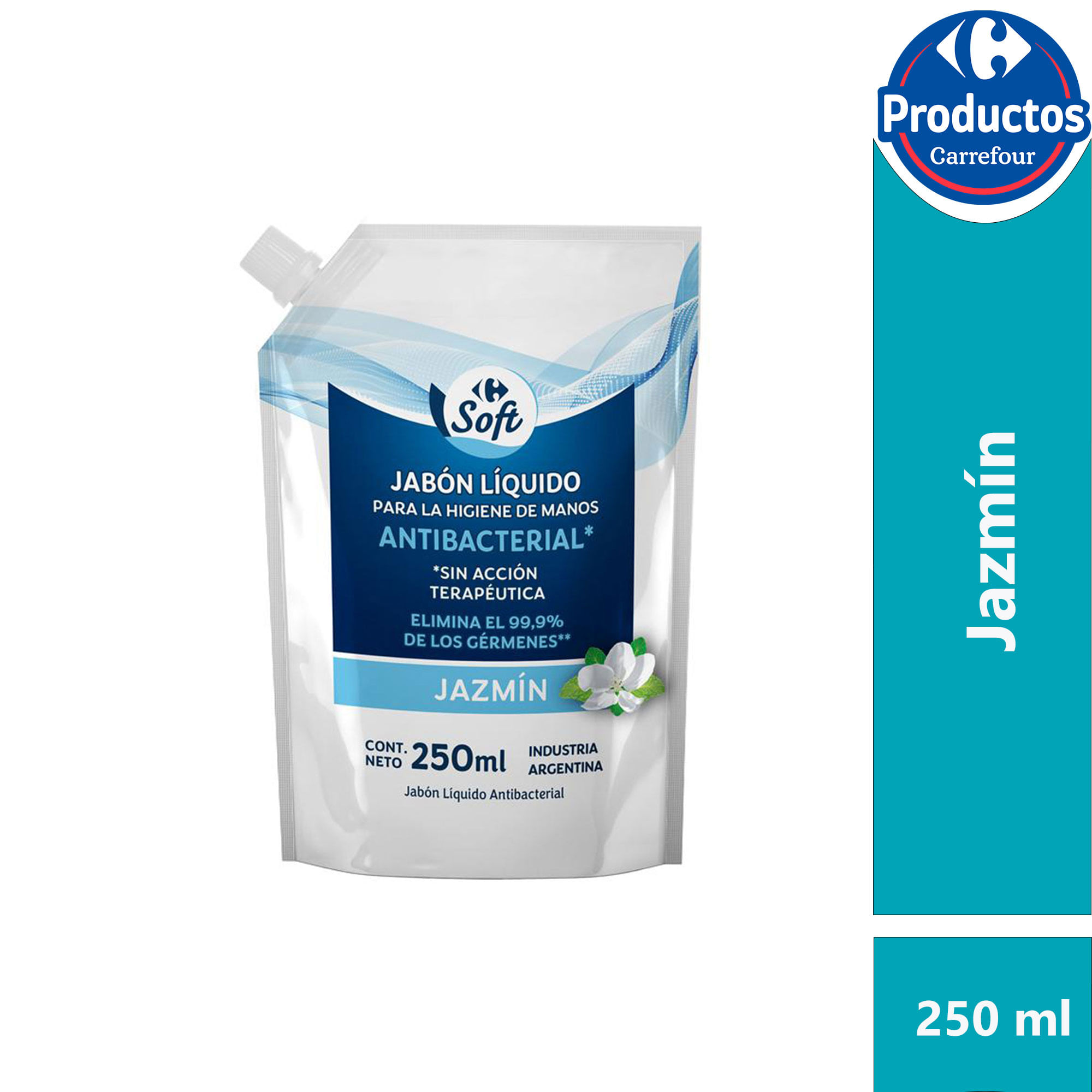 Jabón antibac jazmin Carrefour Soft dp 250 cc.
