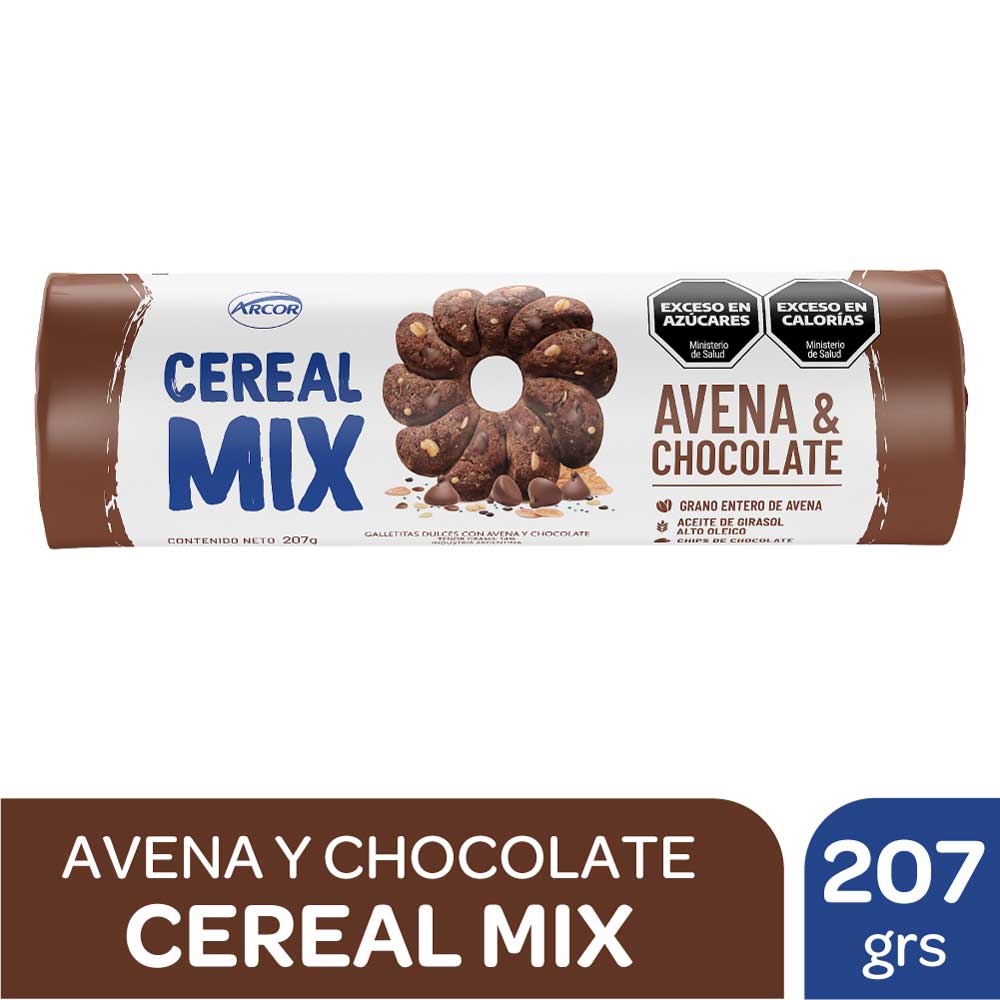 Galletitas de avena y chocolate Cereal Mix 207 grs
