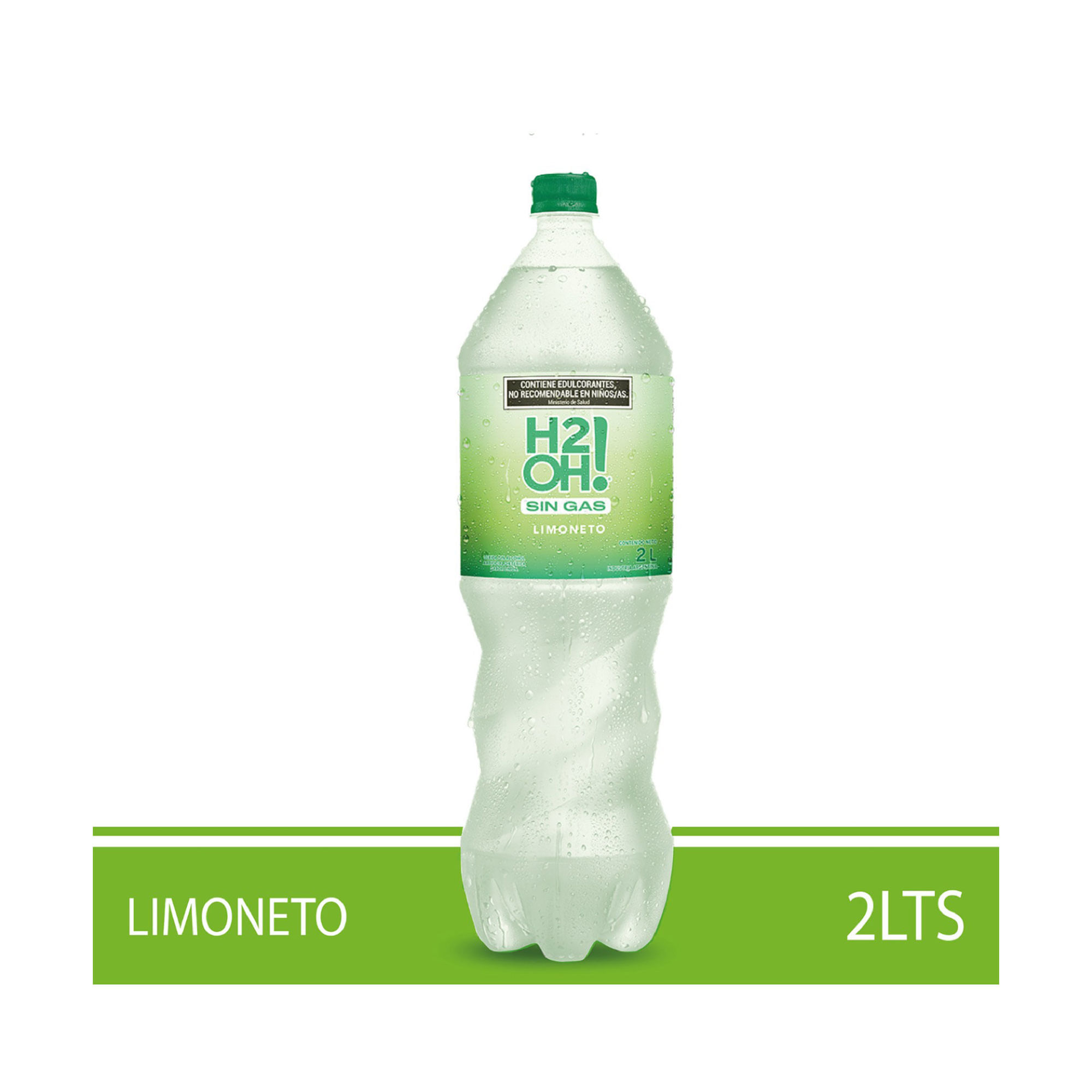 Agua saborizada sin gas H2OH de limón 2 lts