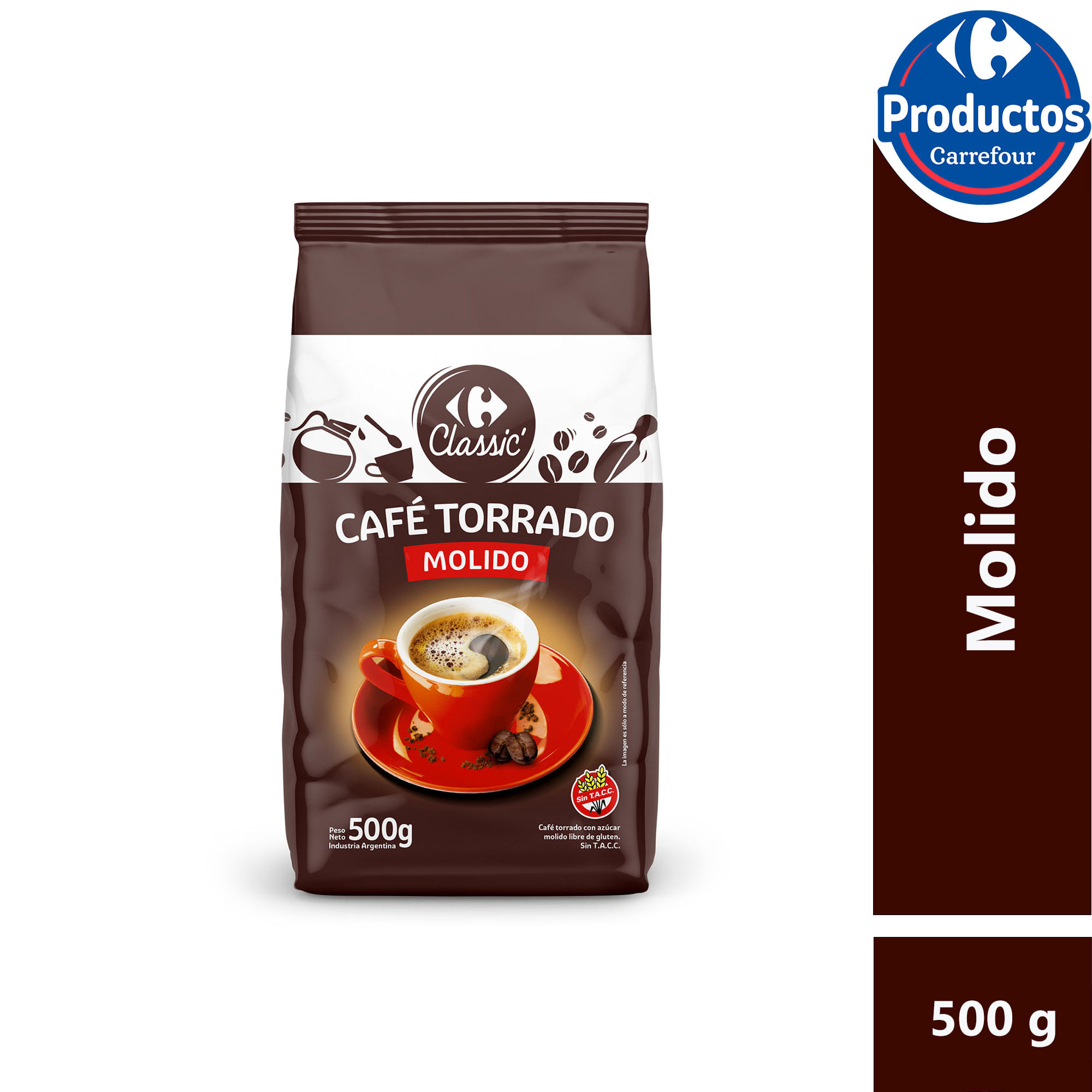 Café molido torrado Carrefour Classic 500 grs