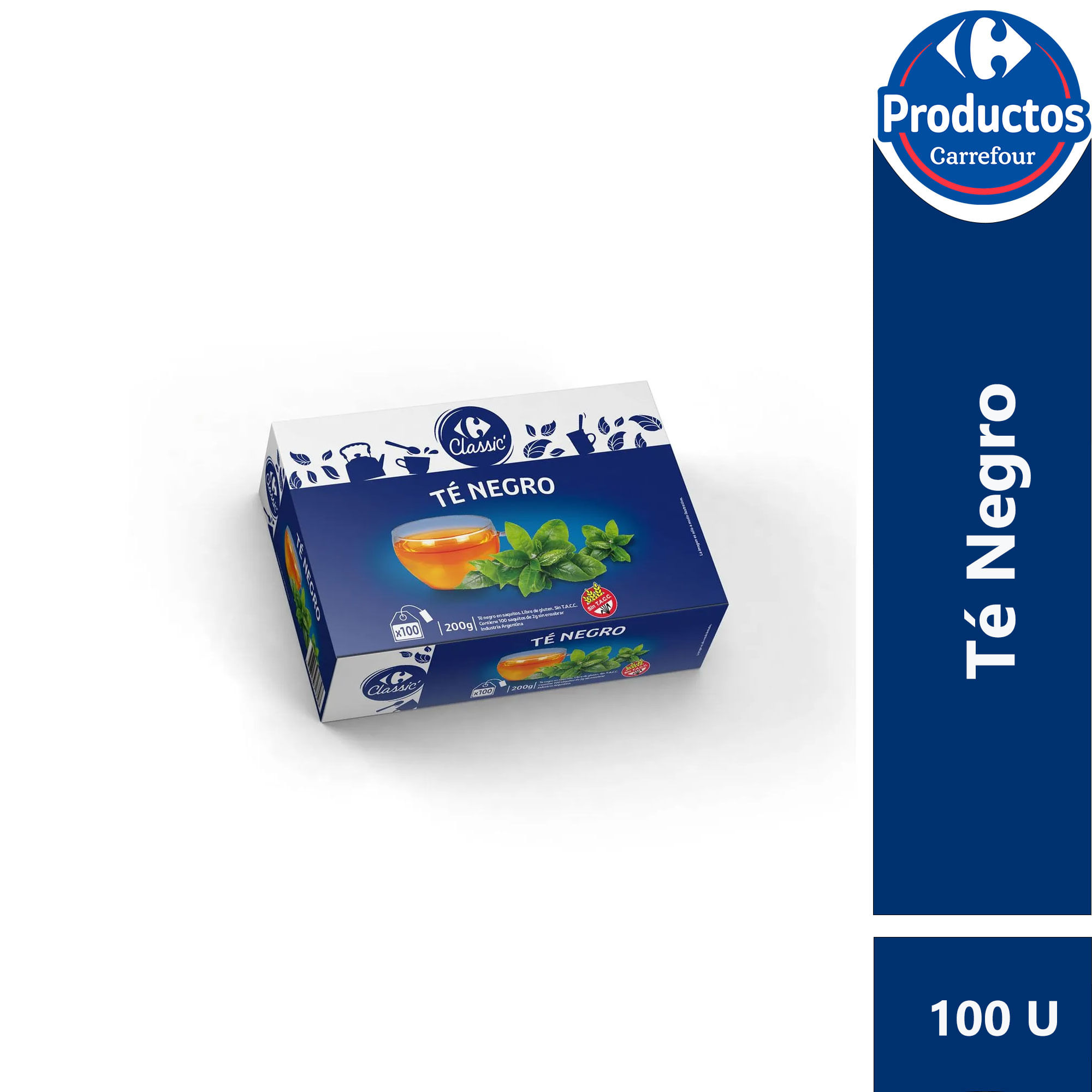 Té en saquitos Carrefour Classic sin TACC x 100 un.