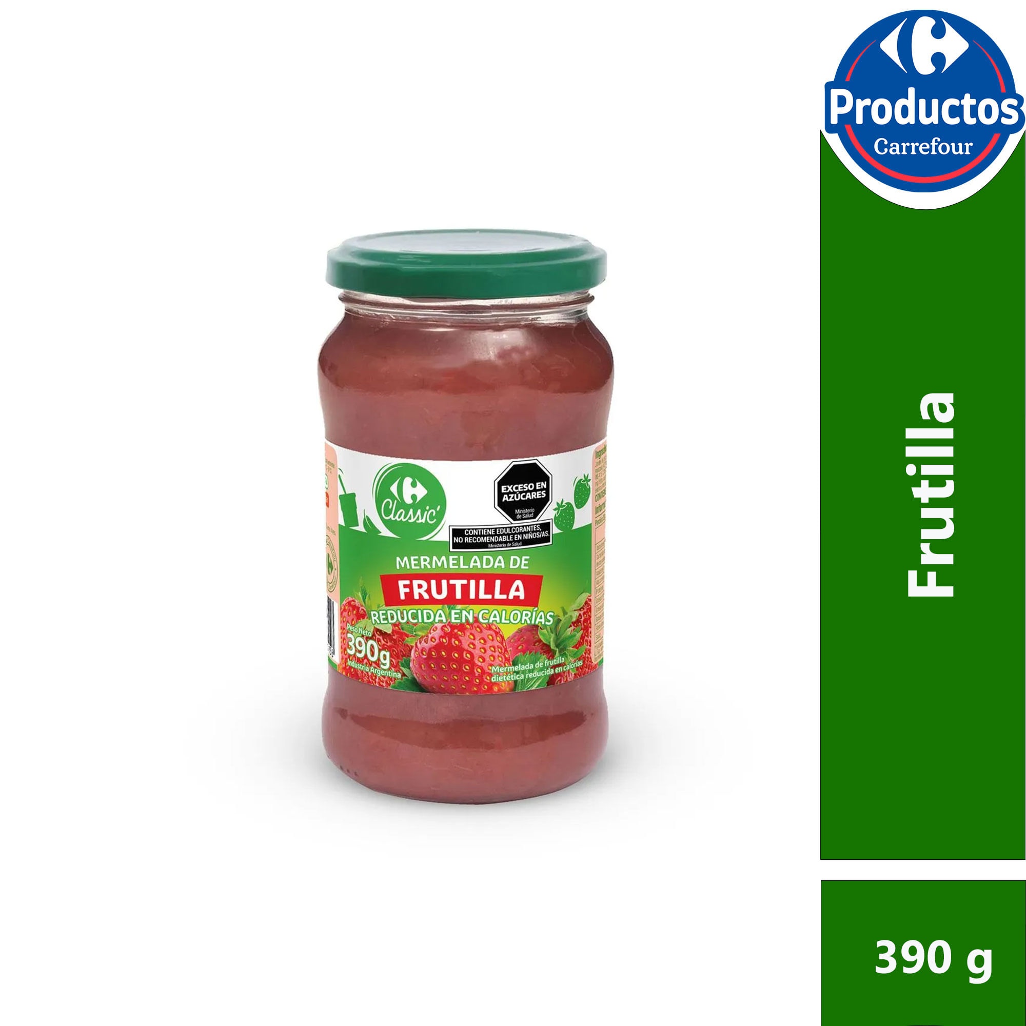 Mermelada light de frutilla Carrefour Classic 390 grs