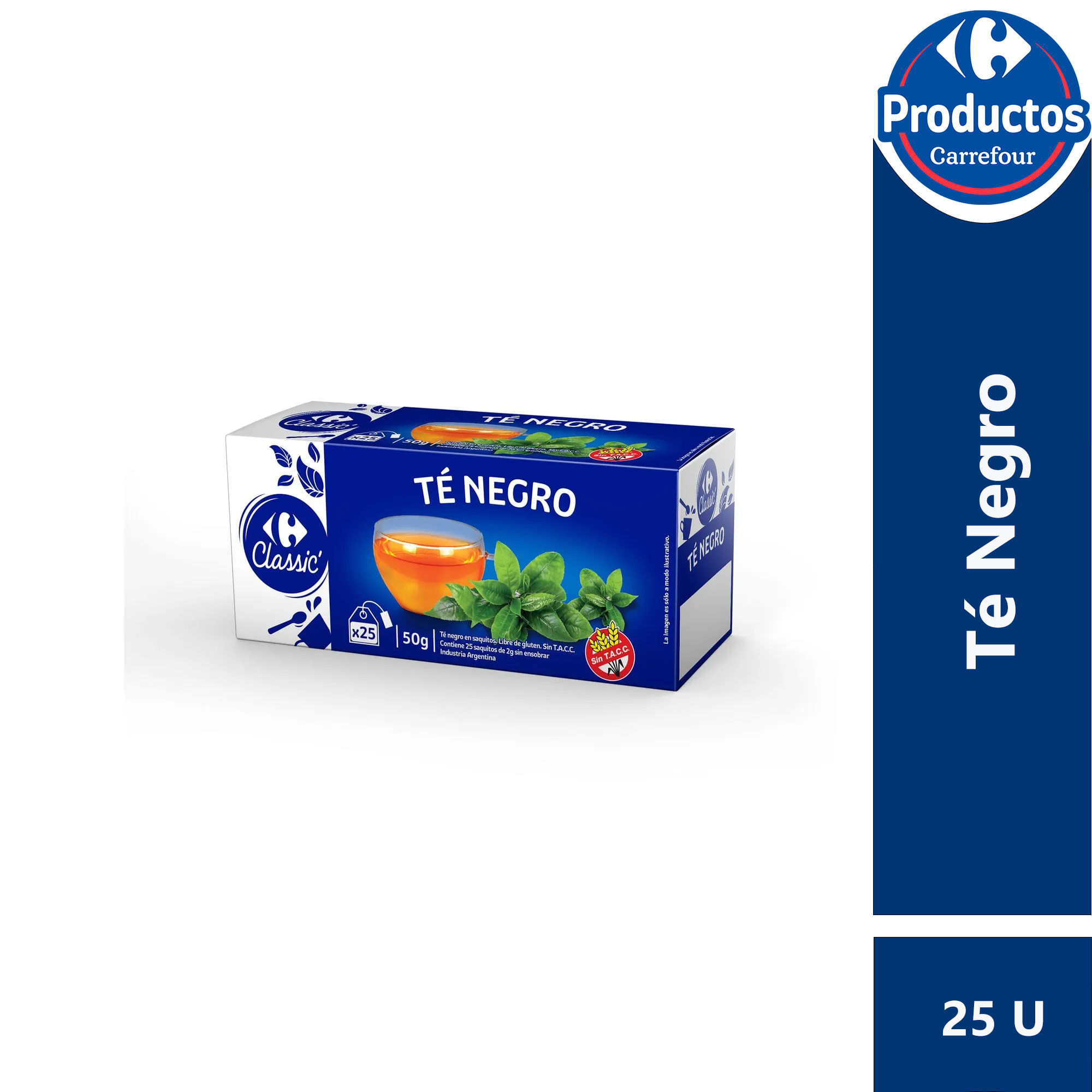 Té en saquitos Carrefour Classic sin TACC x 25 un.