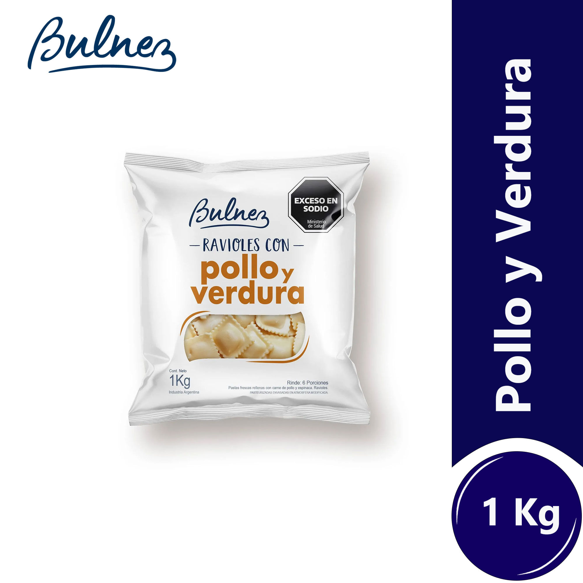 Ravioles de pollo y verdura Bulnez fp 1 kg.