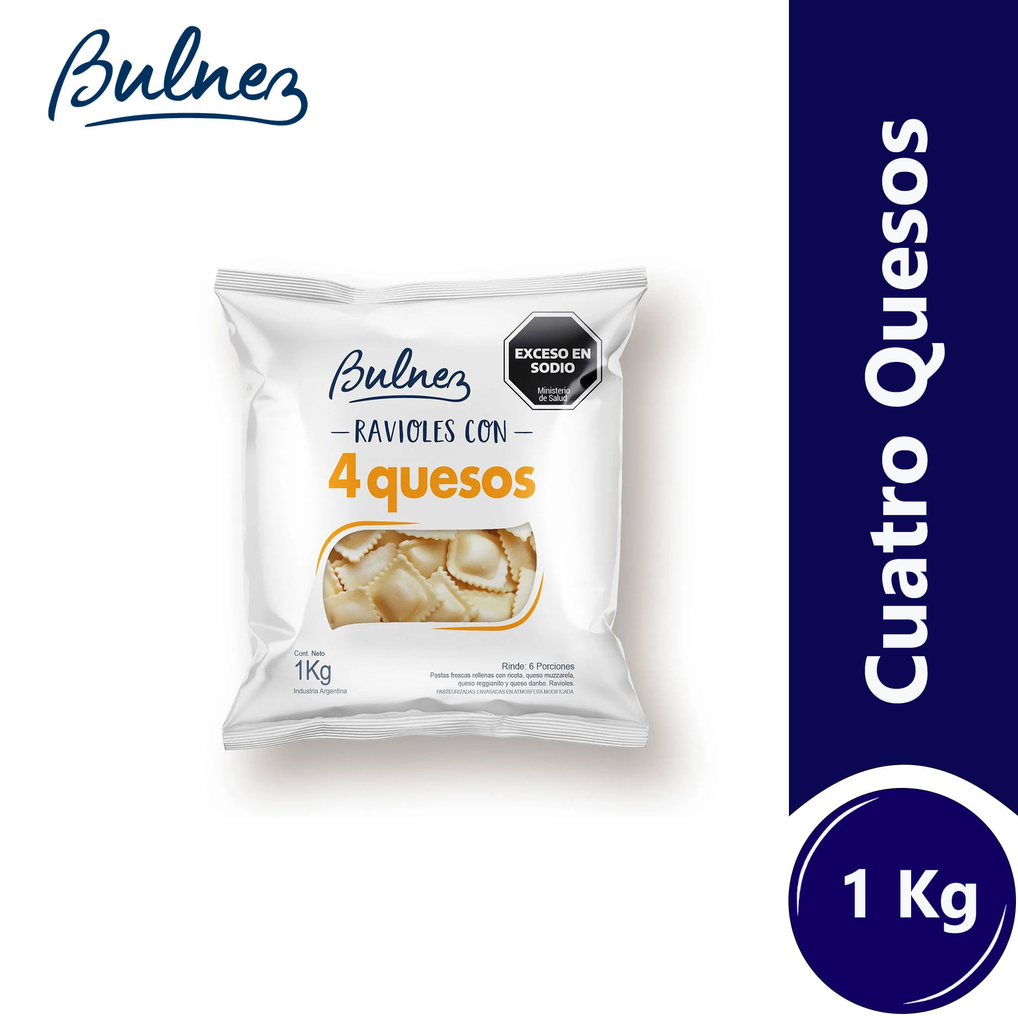 Ravioles 4 quesos Bulnez fp 1 kg.