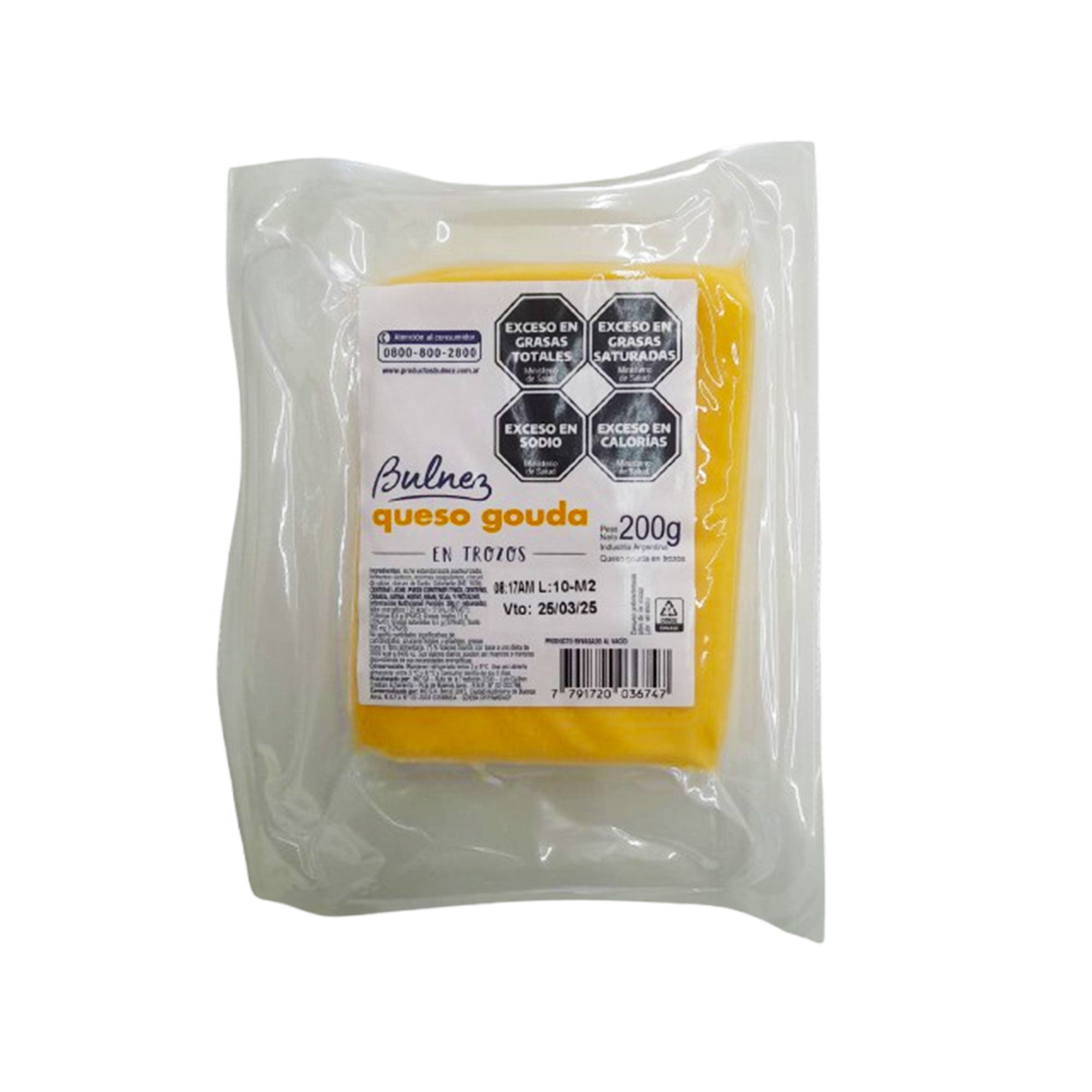 Queso gouda Bulnez en trozo 200 grs