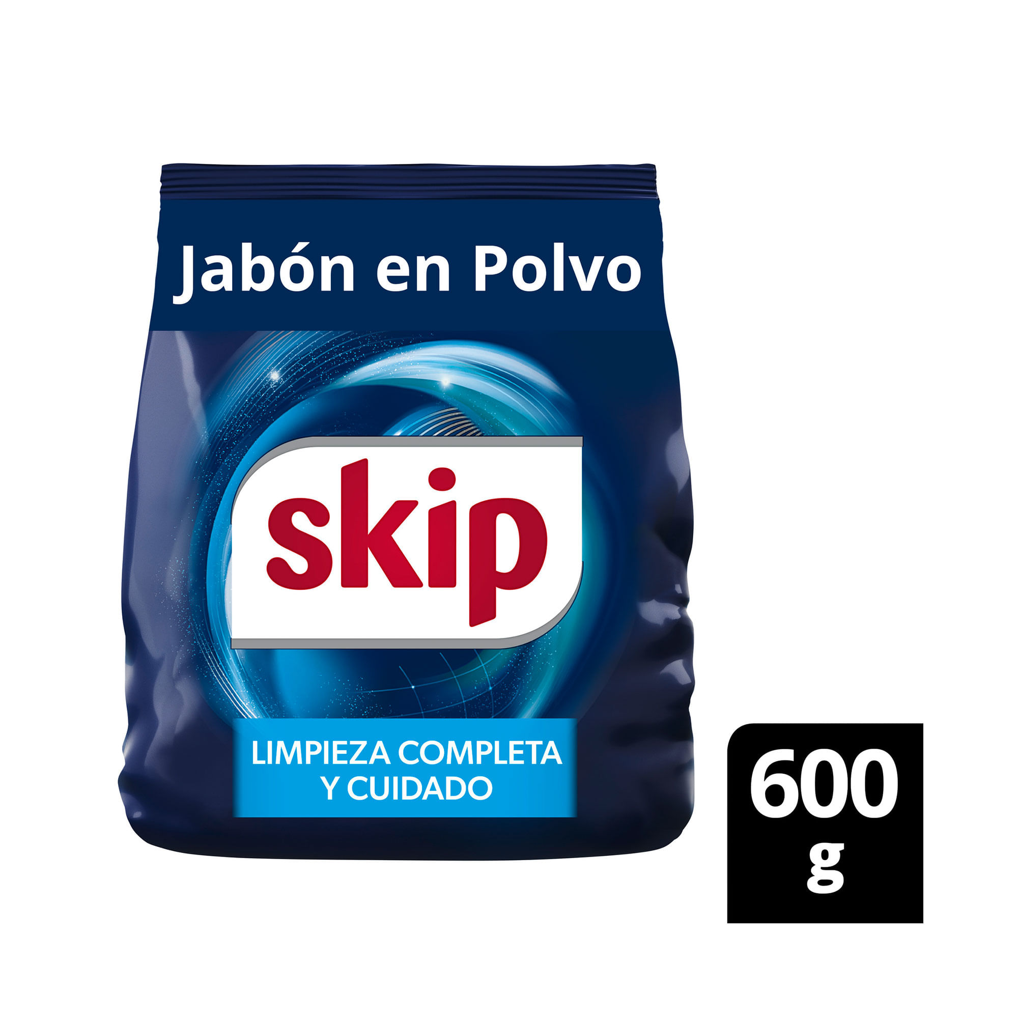 Jabón en polvo Skip baja espuma bio enzimas 600 g.