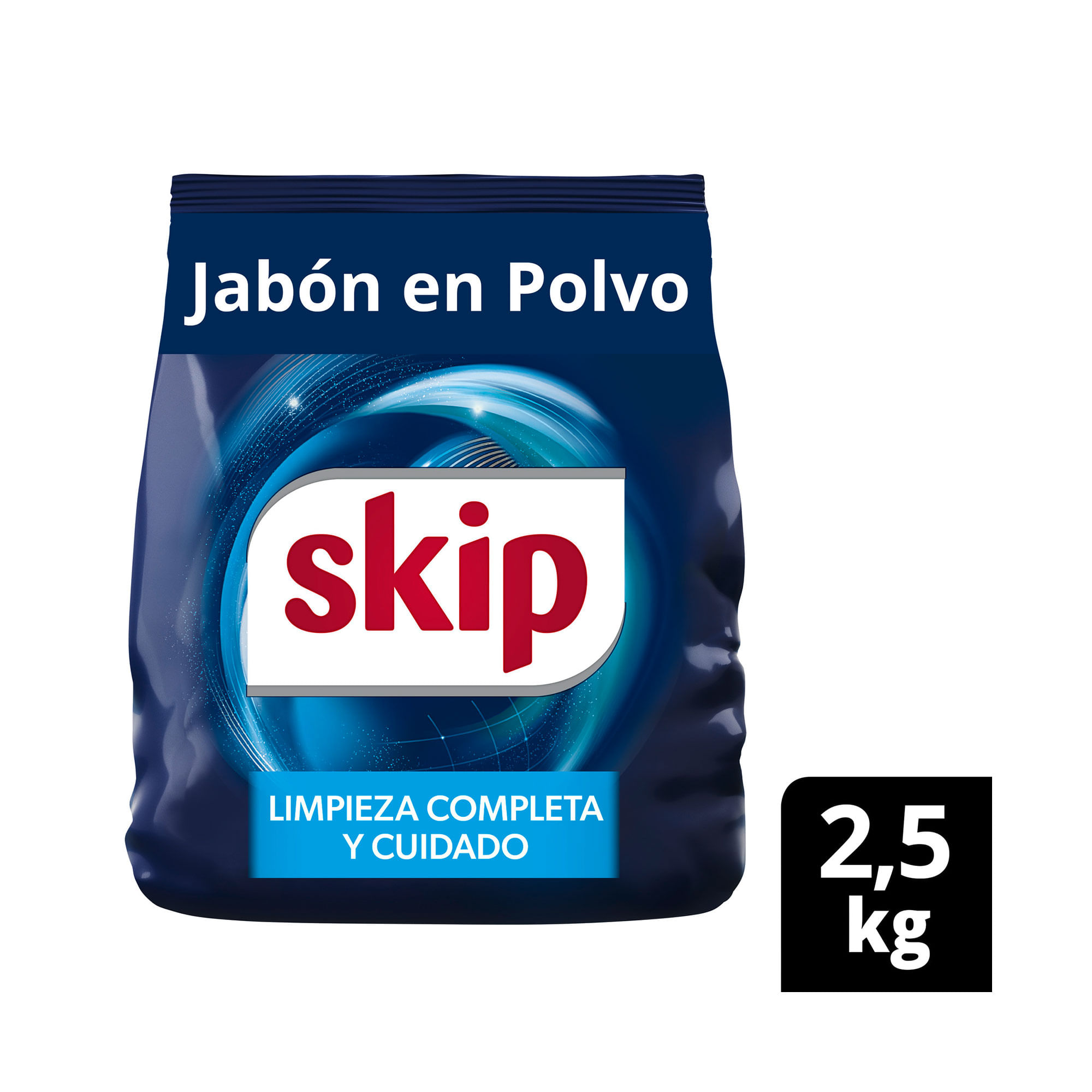 Jabon en polvo Skip Bio-Enzimas Baja espuma 2,5 Kg