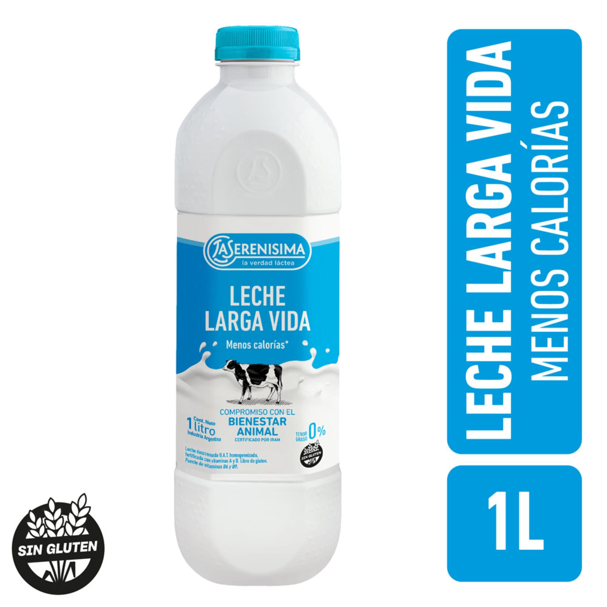 Leche La Serenísima UAT descremada 0% pet 1lt