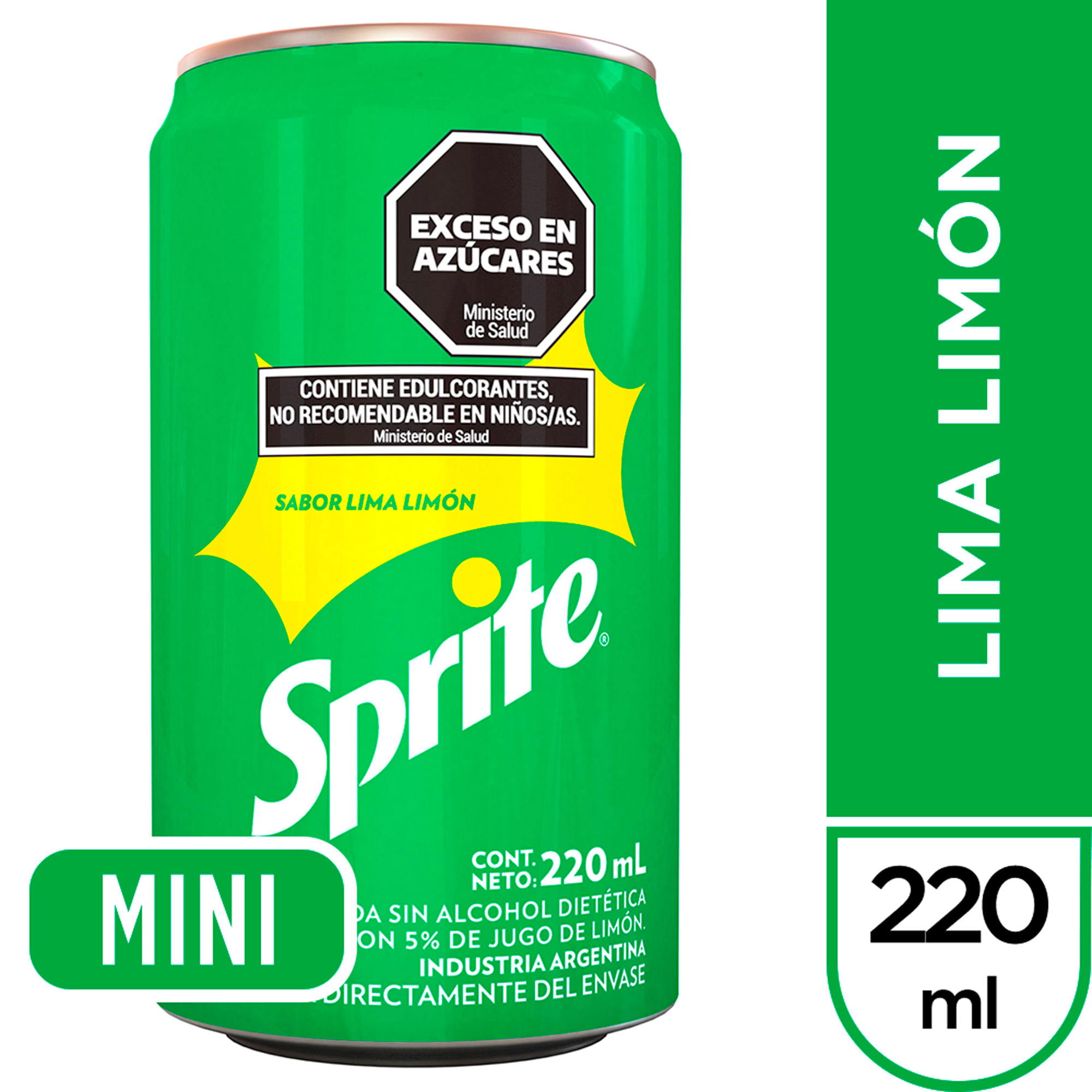 Gaseosa lima limón Sprite mini lata 220 ml