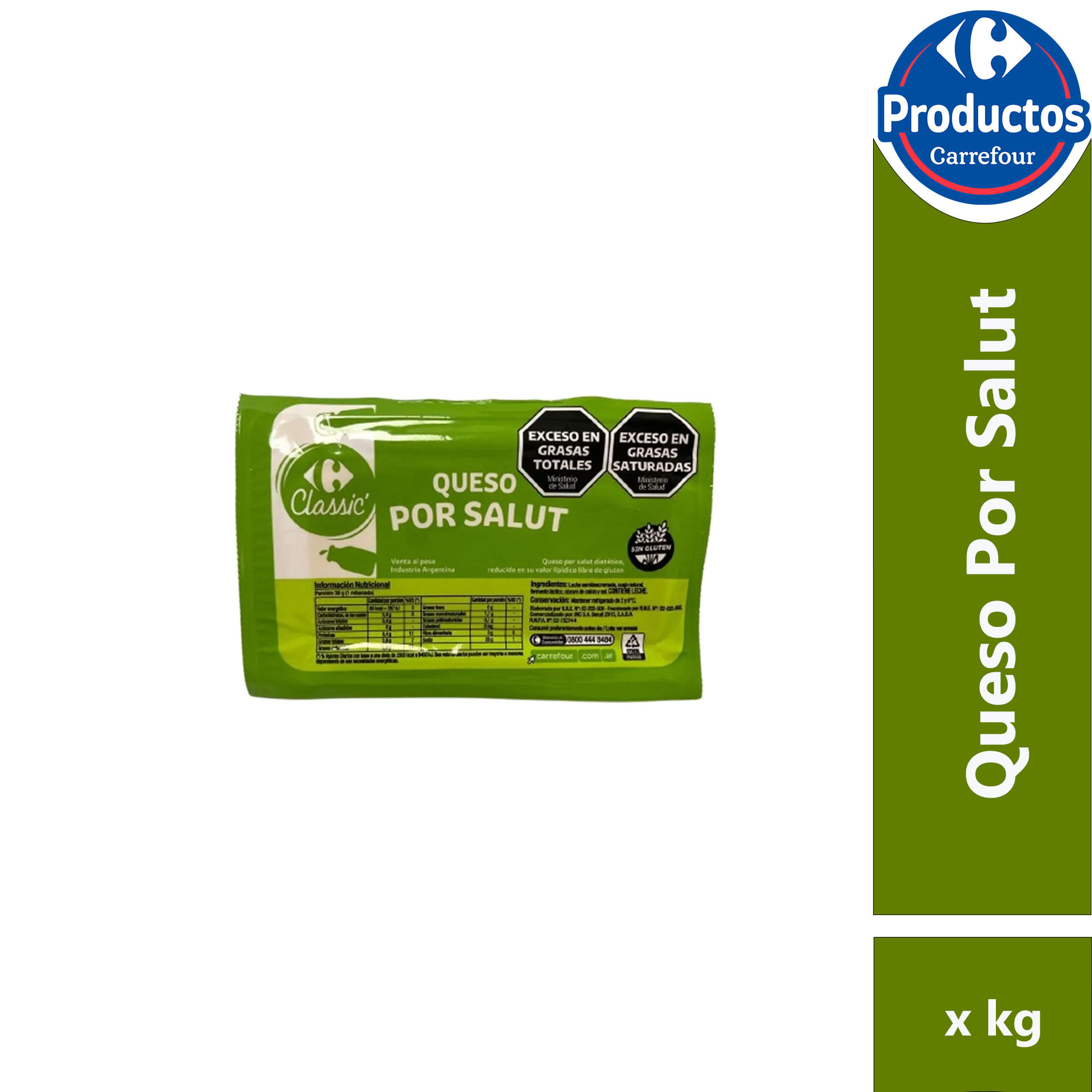 Queso Port Salut Carrefour Classic reducido en grasas sin tacc x kg