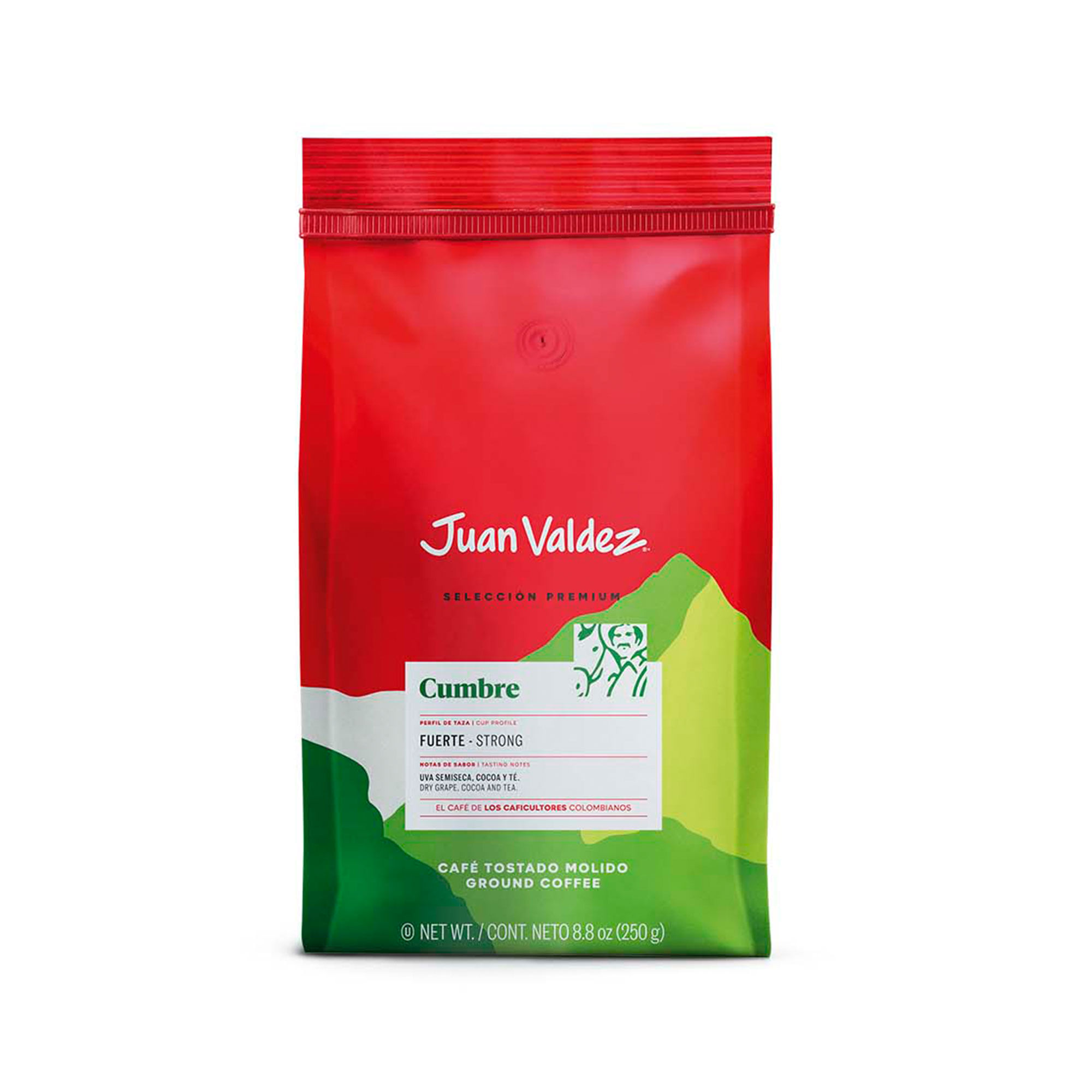 Café molido cumbre Juan Valdez 250 g.