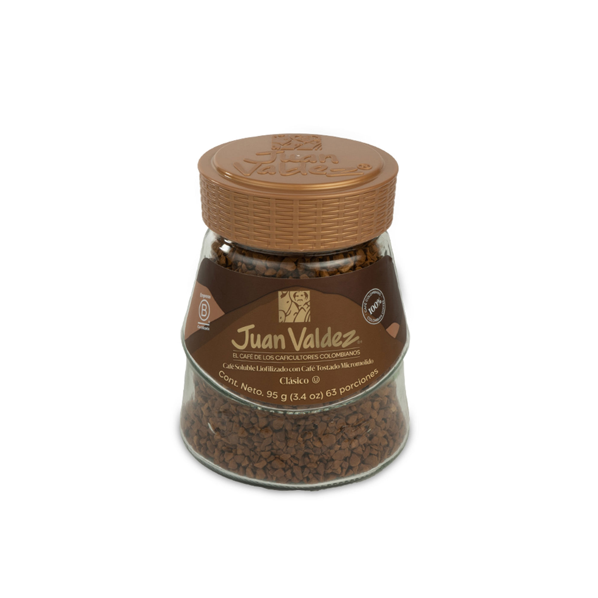 Café liofilizado Juan Valdez clásico 95 g.