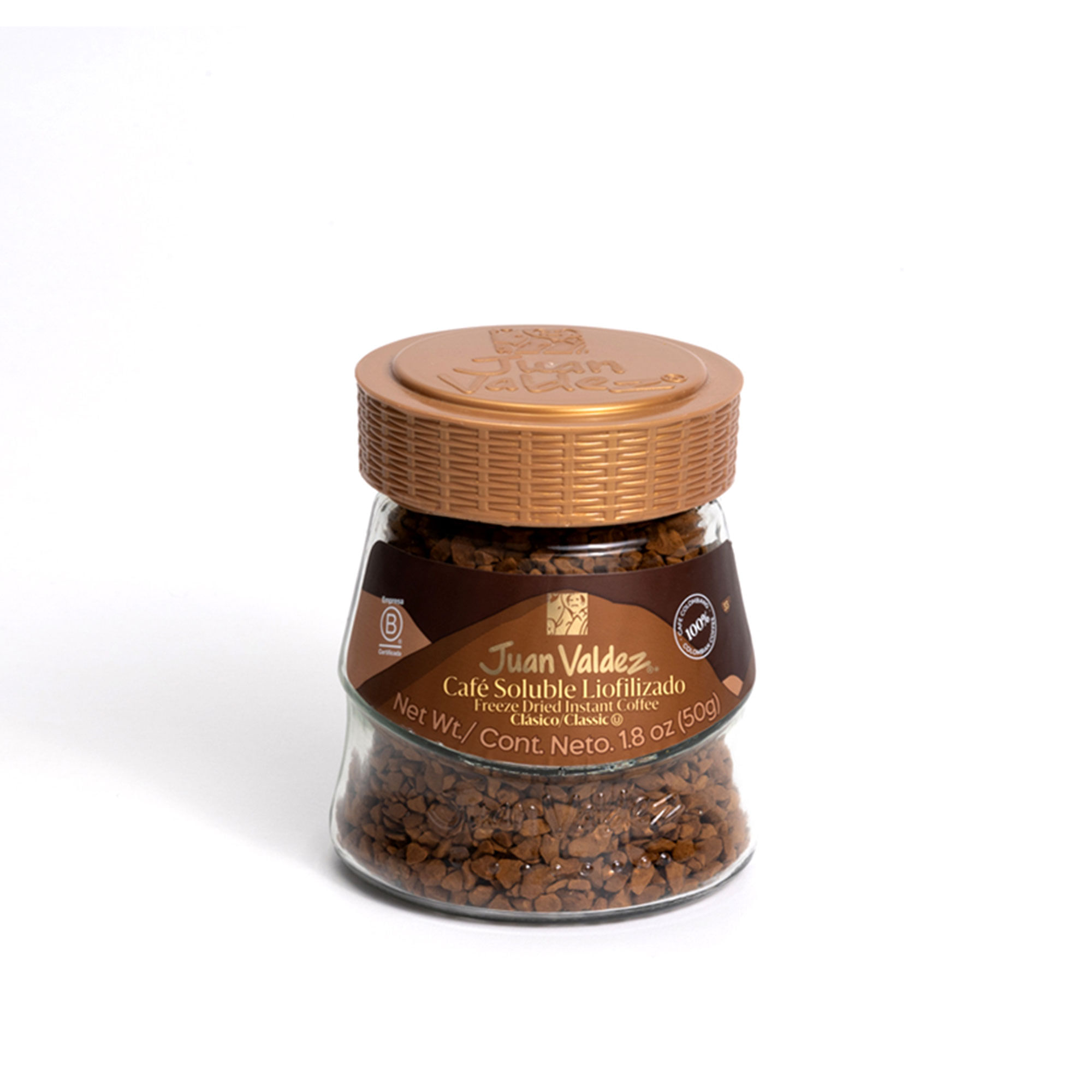 Café liofilizado Juan Valdez clásico 50 g.