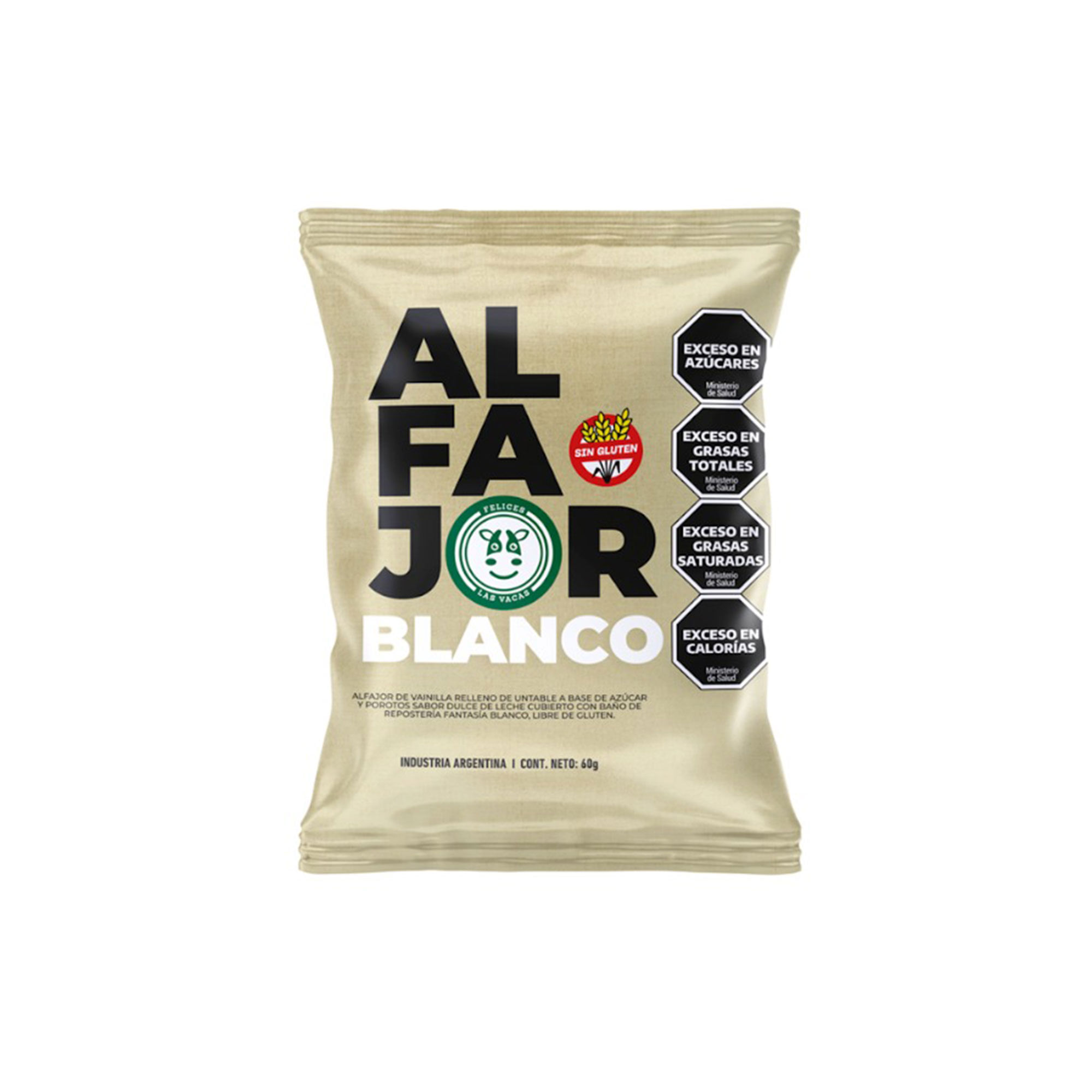 Alfajor de chocolate blanco Felices las Vacas 60 grs