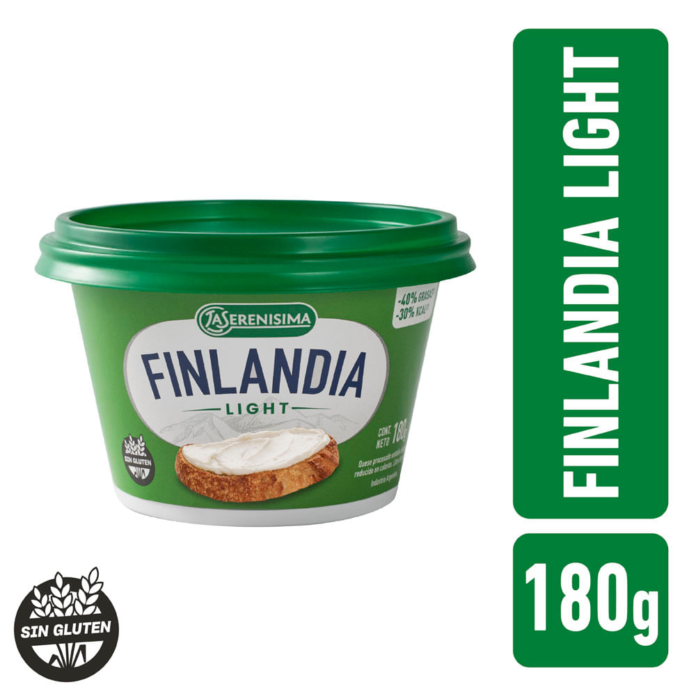 Queso untable light Finlandia pote 180 g.