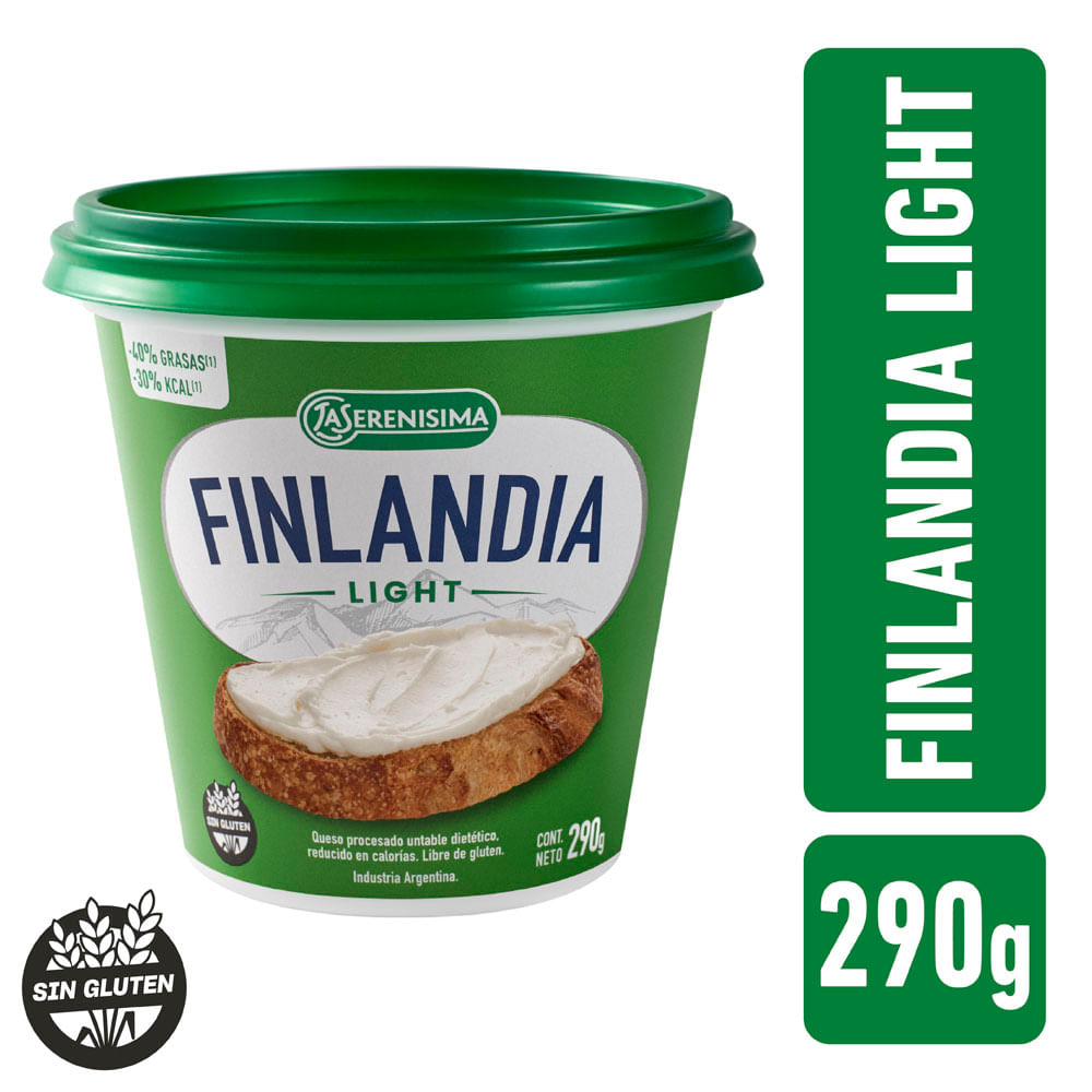 Queso untable Finlandia light pote 290 g.