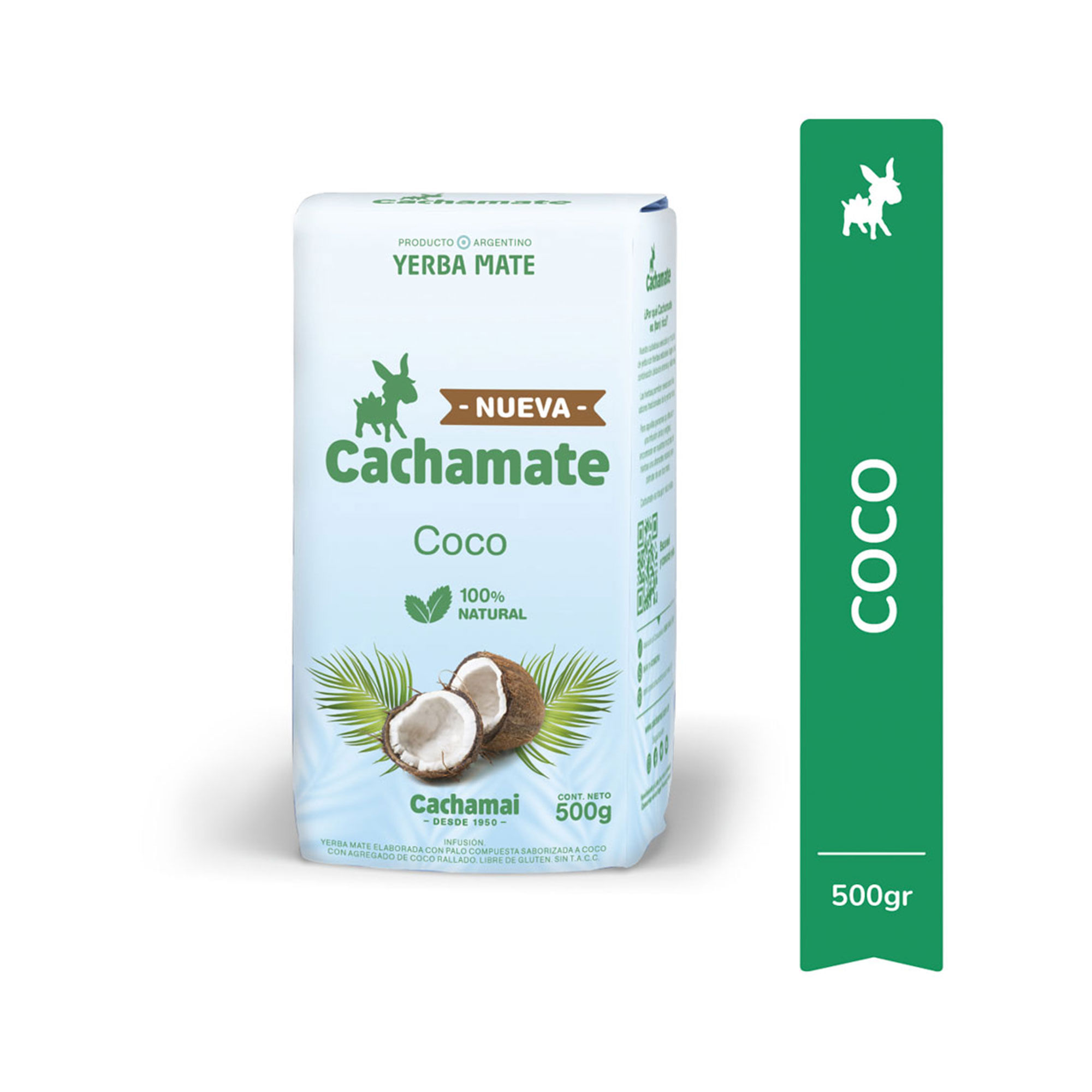 Yerba mate Cachamate sabor coco 500 g,