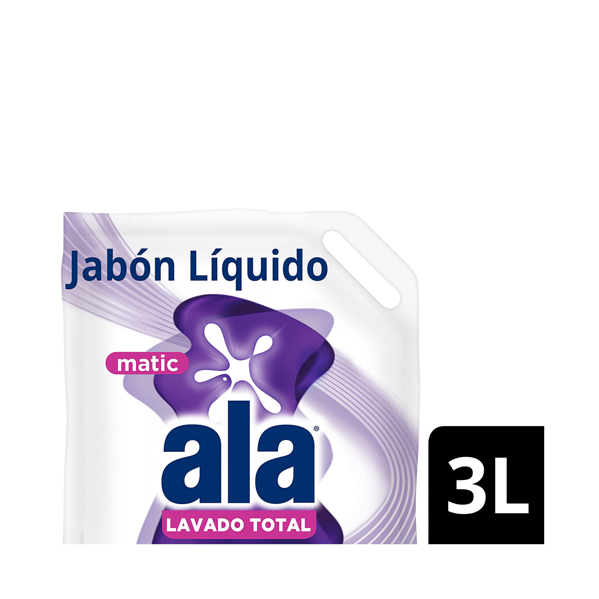 Jabón líquido Ala Matic toque Vivere máxima blancura 3 lts