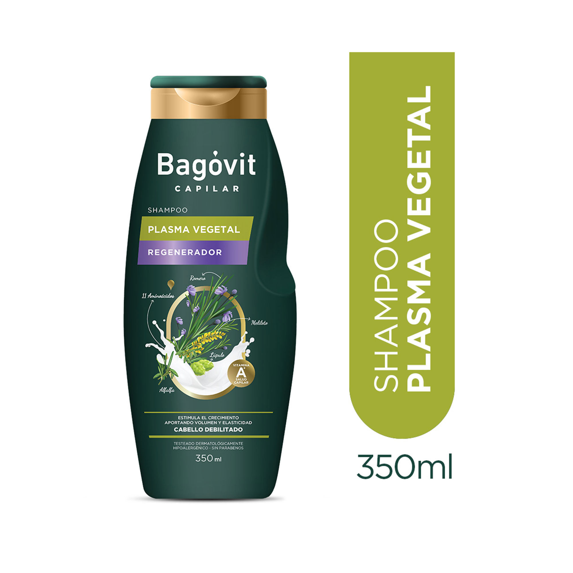 Shampoo Bagovit plasma vegetal regenerador 350 ml