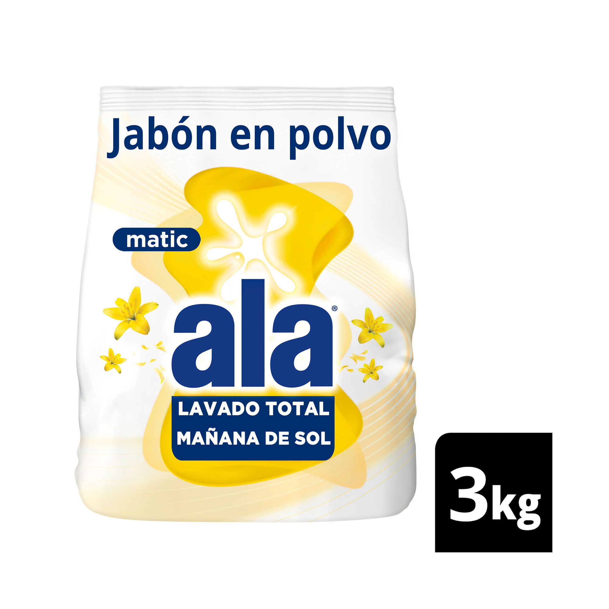 Jabón en polvo Ala matic mañana de sol máxima blancura 3 kg