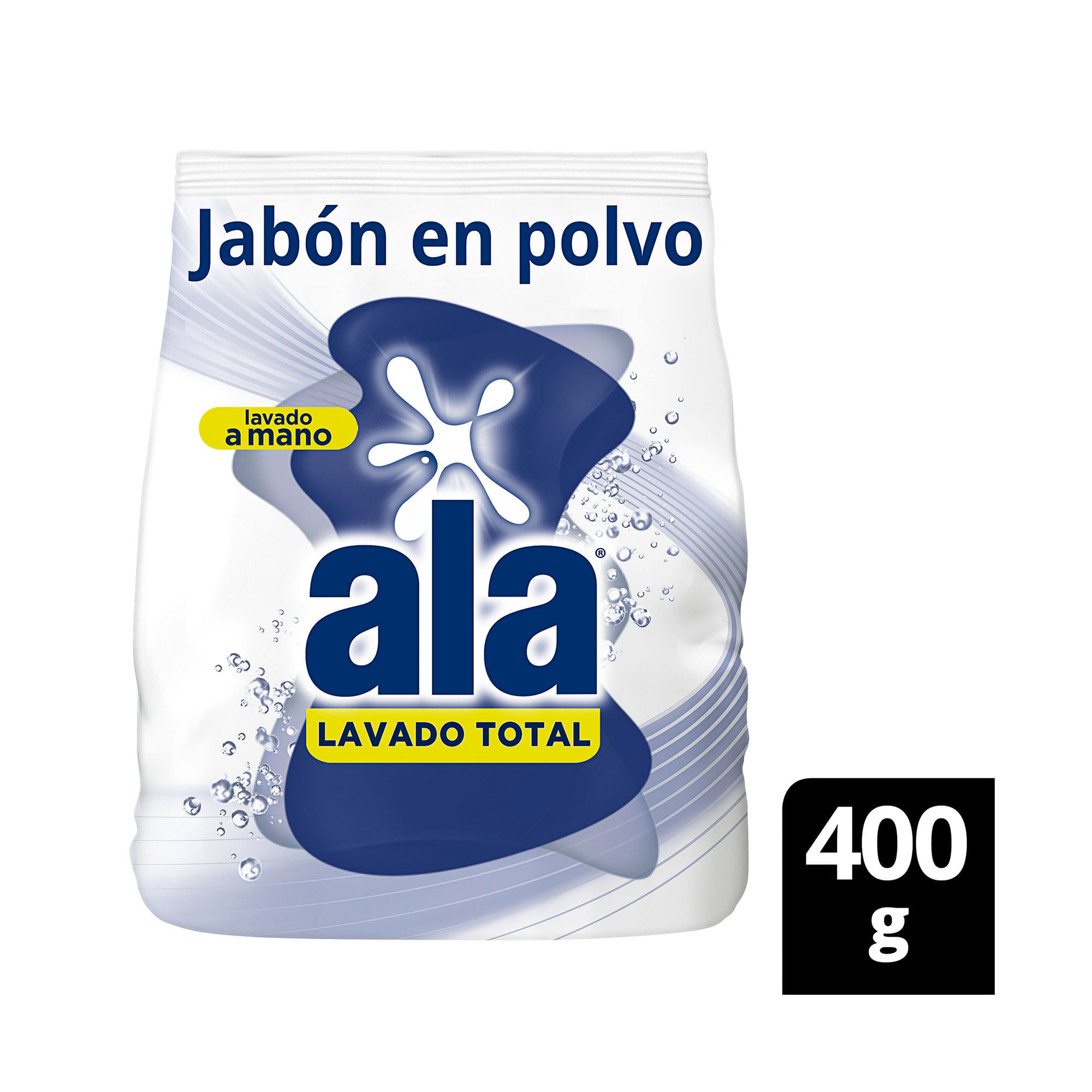Jabón en polvo Ala lavado a mano máxima blancura 400 grs
