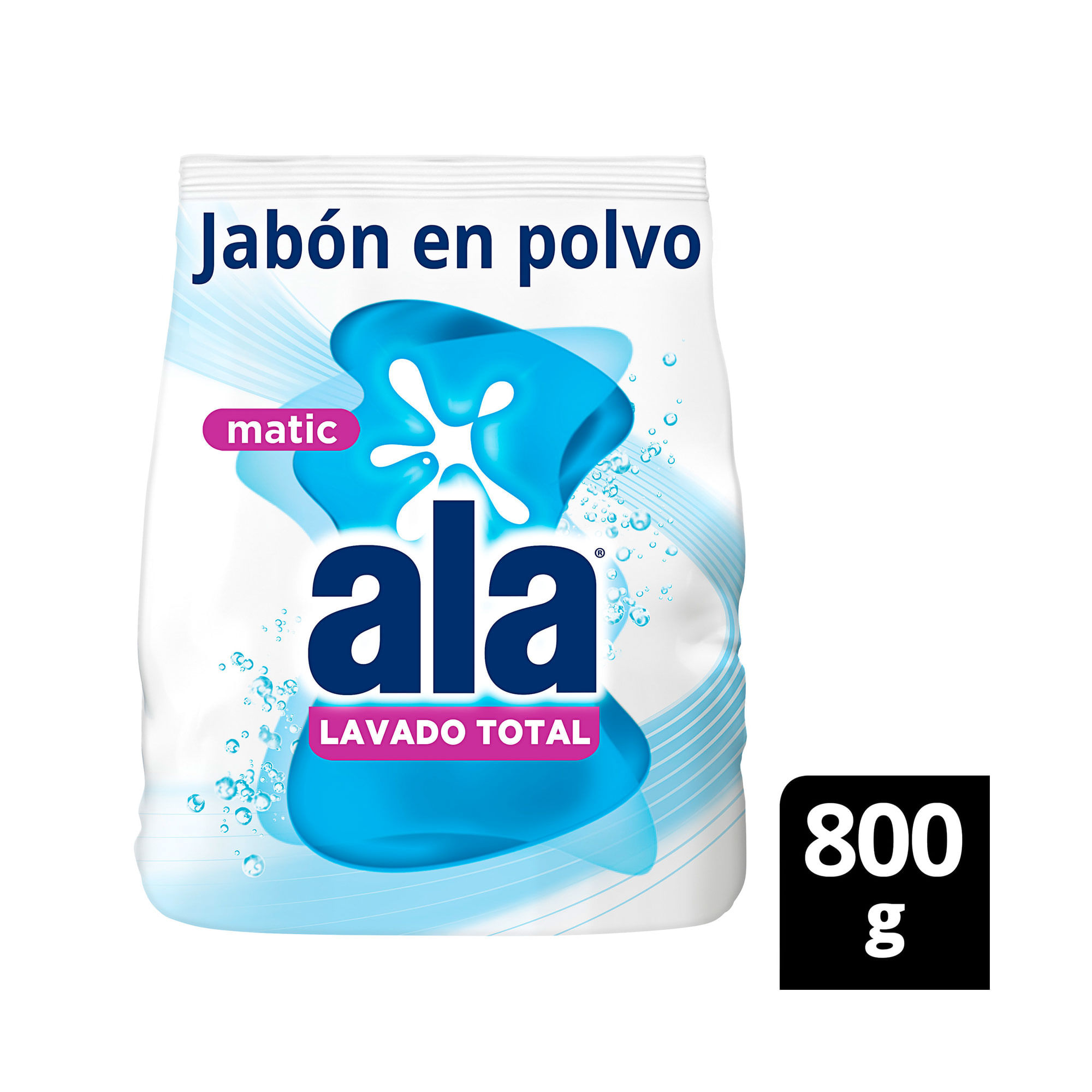 Jabón en polvo Ala matic máxima blancura 800 grs