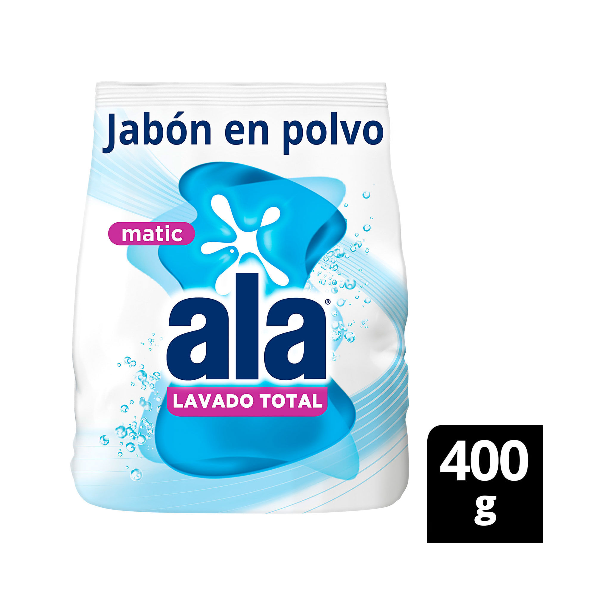 Jabón en polvo Ala matic máxima blancura 400 grs