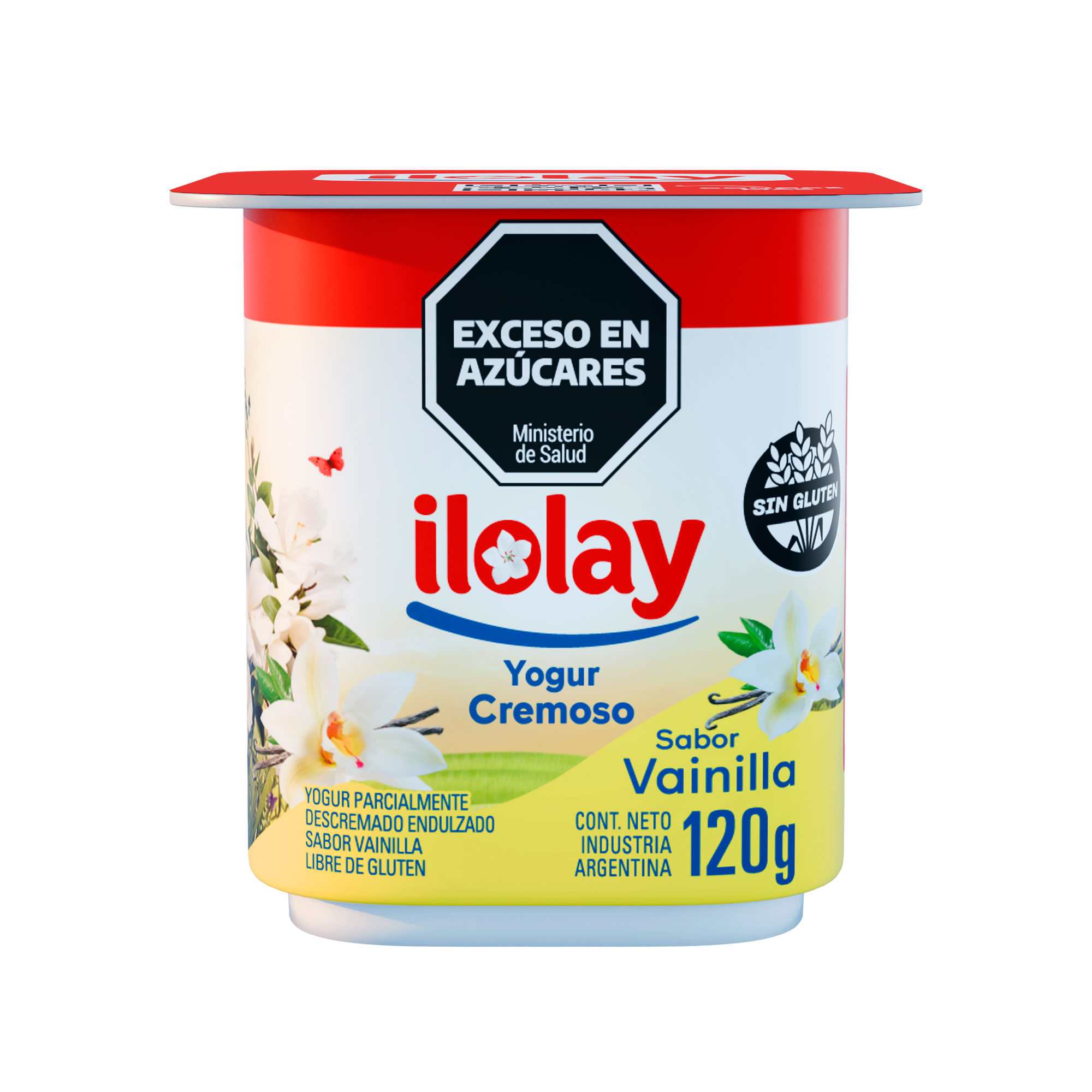 Yogur p desc Ilolay cremoso vainilla 120 g.
