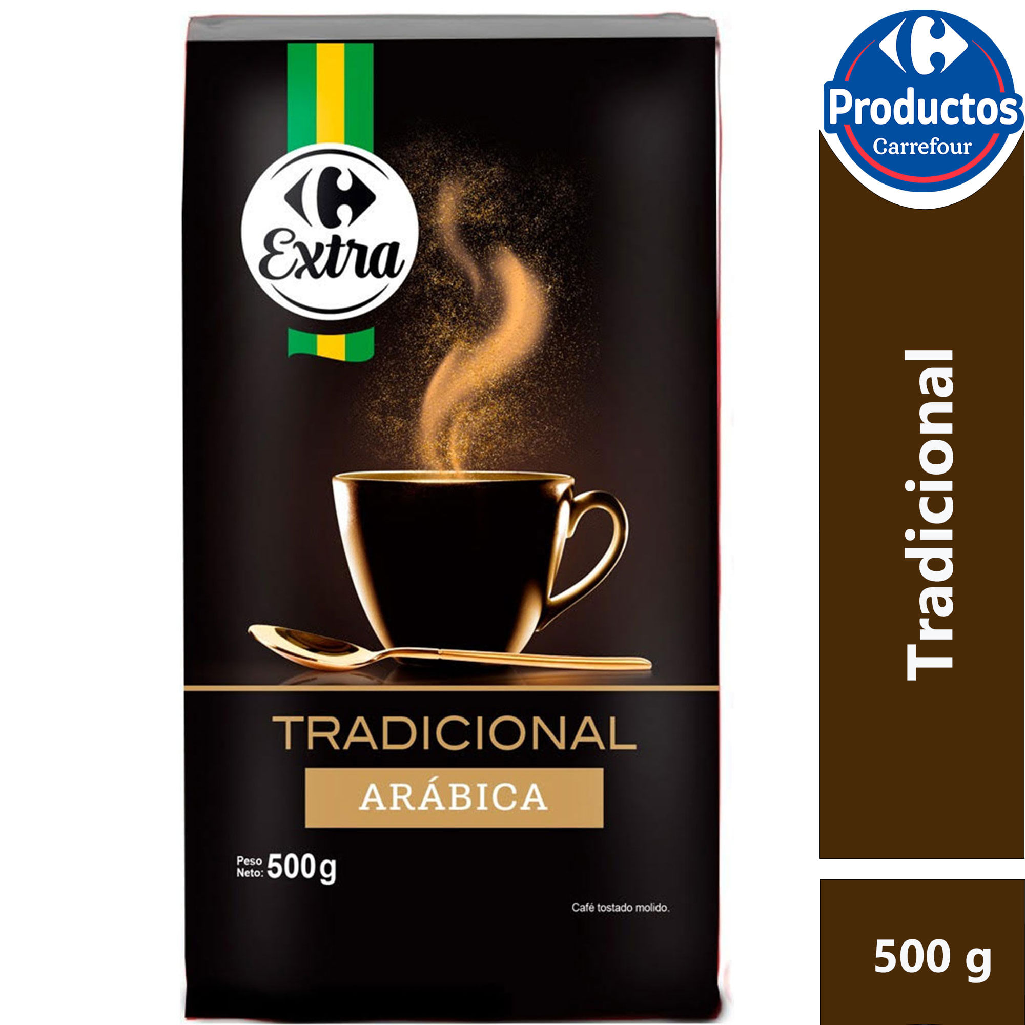 Café tostado molido tradición Carrefour Extra 500 grs